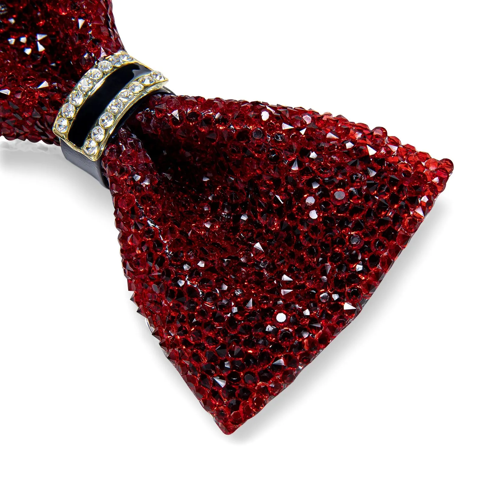 Crimson Imitated Crystal Men's Pre-tied Bowtie for Party sold by Ties2You product image thumbnail 2
