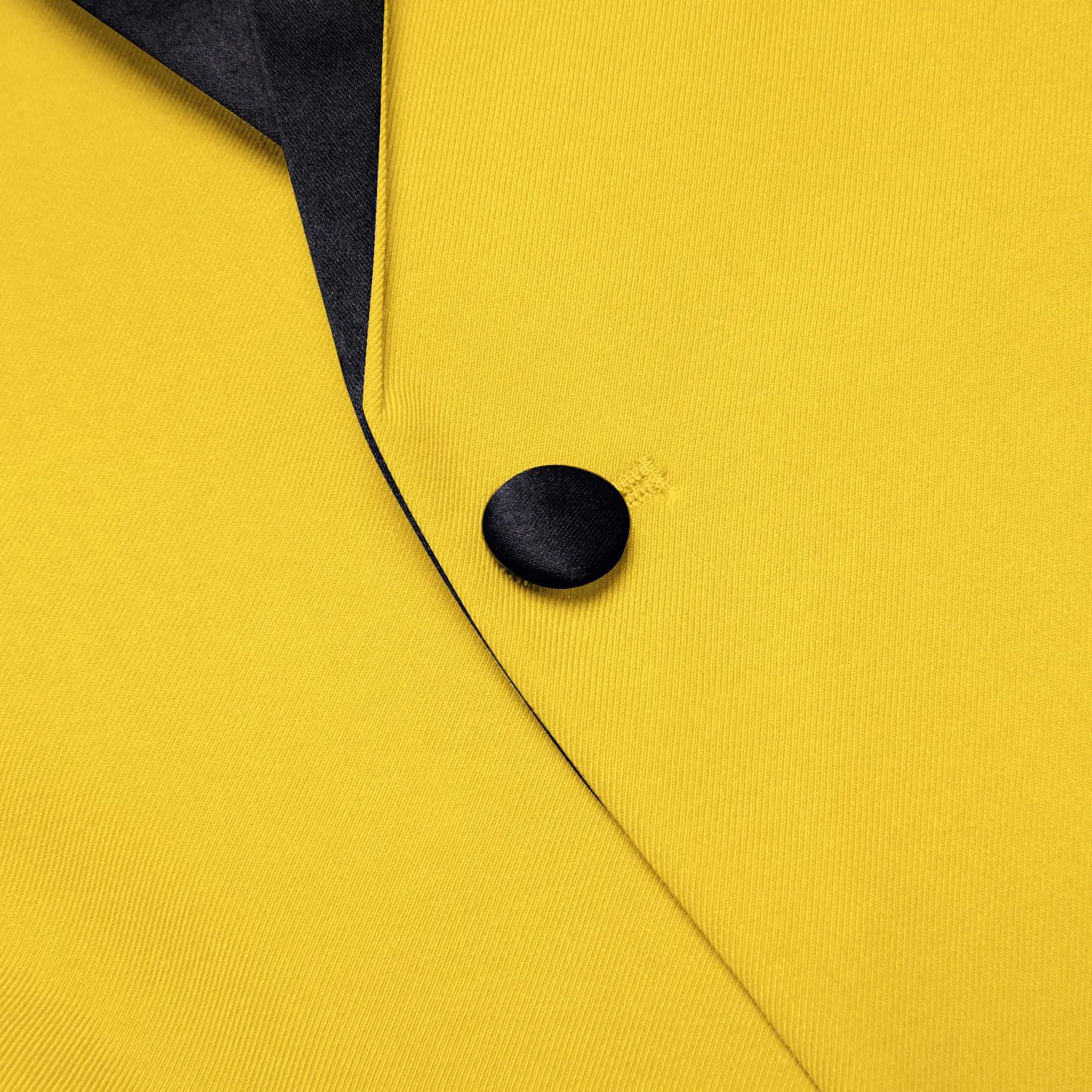 Ties2you Men's Suit Gloss Butter Yellow Solid Shawl Collar Silk Suit sold by Ties2You product image thumbnail 4