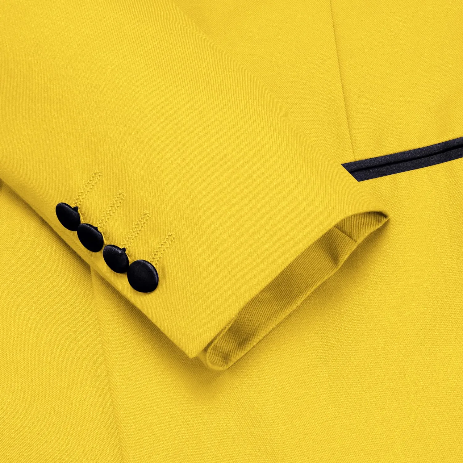 Ties2you Men's Suit Gloss Butter Yellow Solid Shawl Collar Silk Suit sold by Ties2You product image thumbnail 5