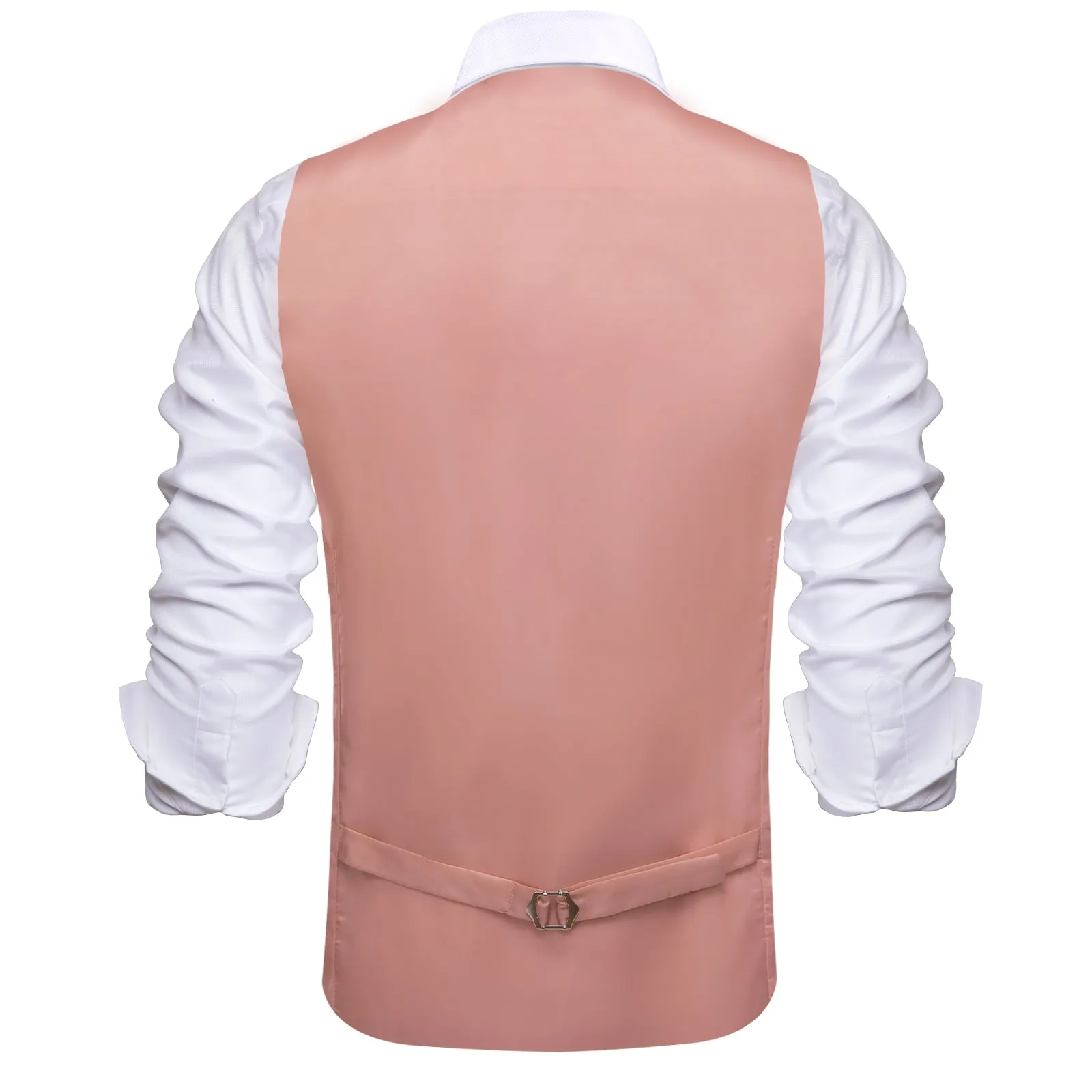 Ties2you Men's Work Vest Lemonade Pink Silk Suit Button Vest Business sold by Ties2You product image thumbnail 4