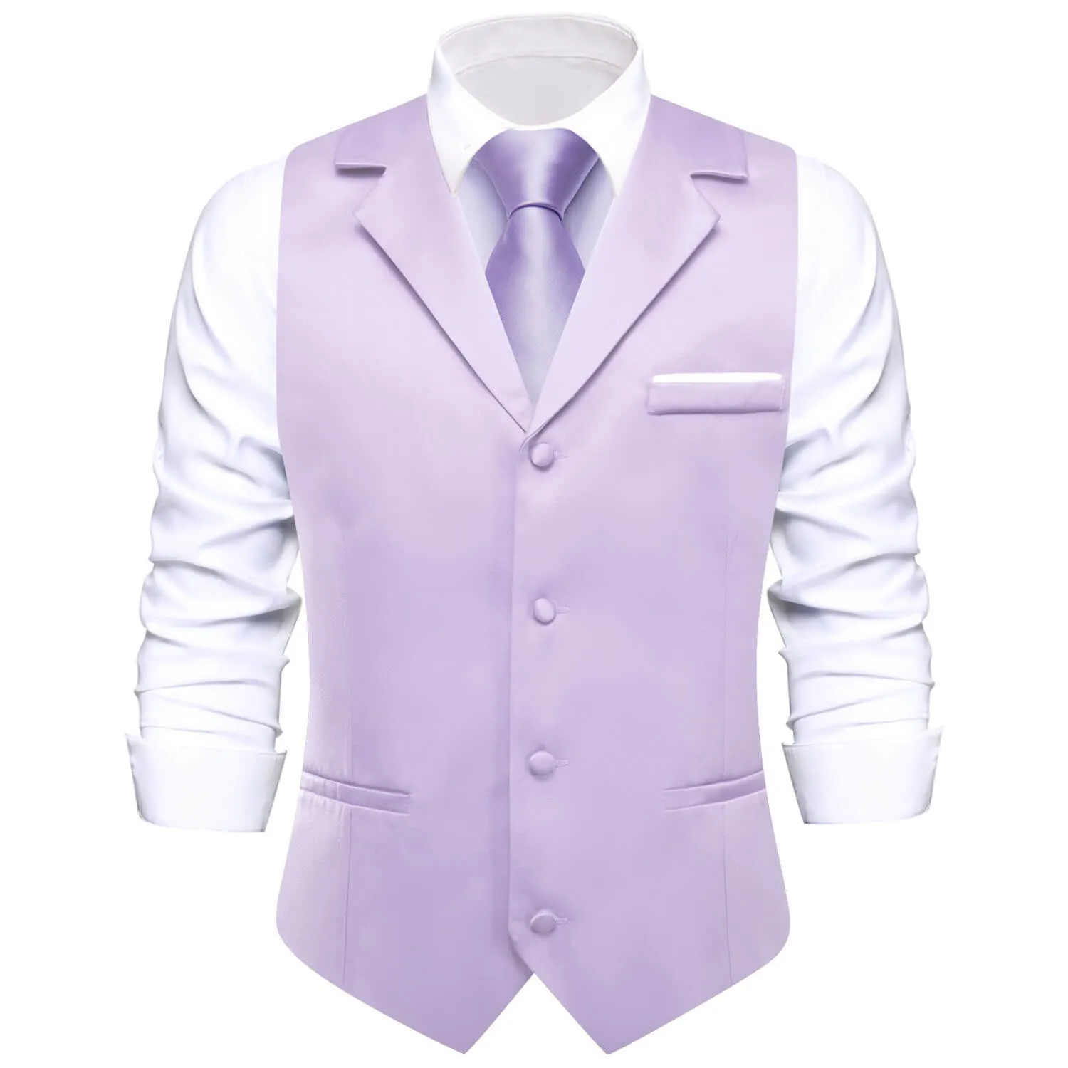 Ties2you Men's Vest Thistle Purple Solid Silk Suit Vest Business sold by Ties2You