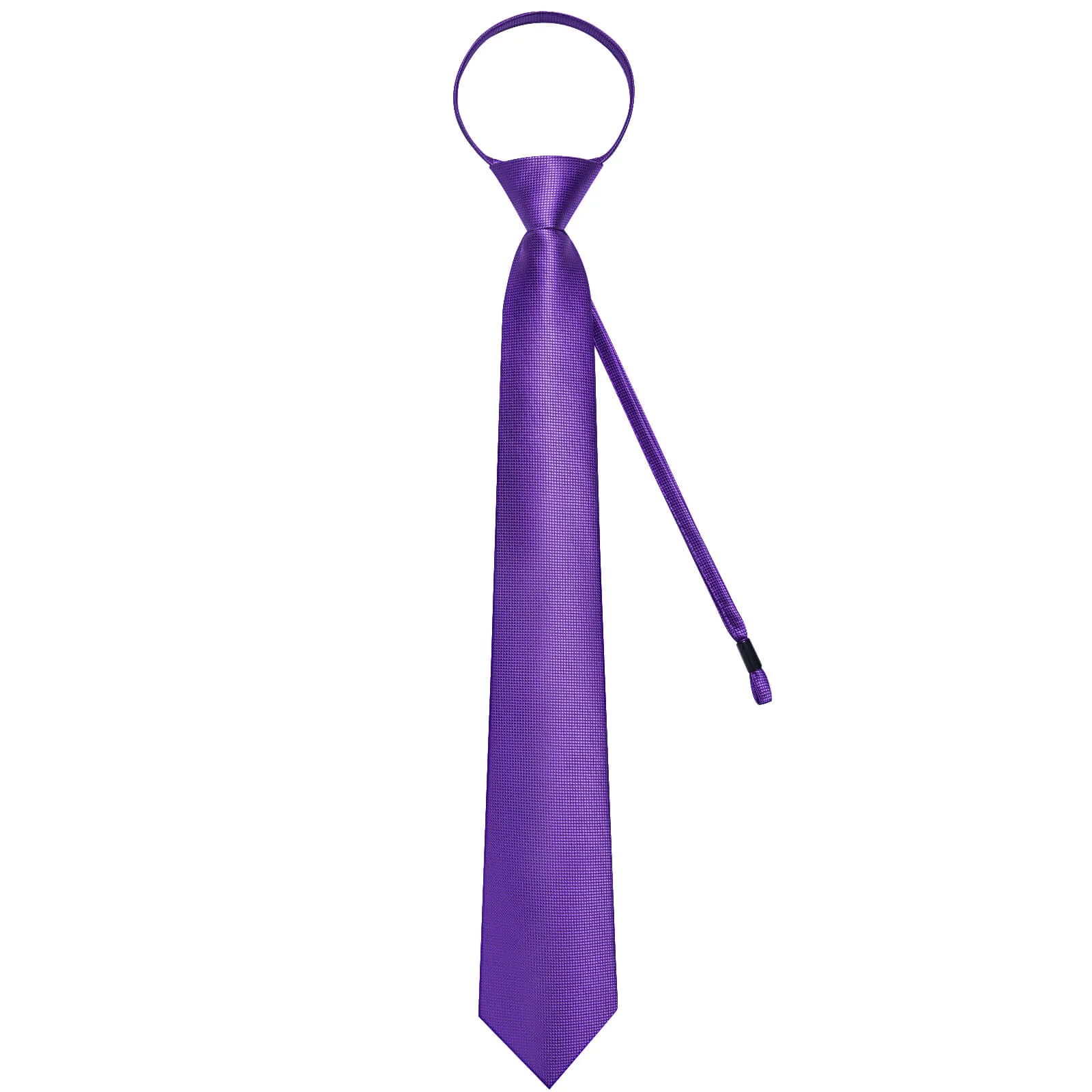 Ties2you Bucket Tie Purple Plaid Men's Silk Tie Hanky Cufflinks Set sold by Ties2You product image thumbnail 4