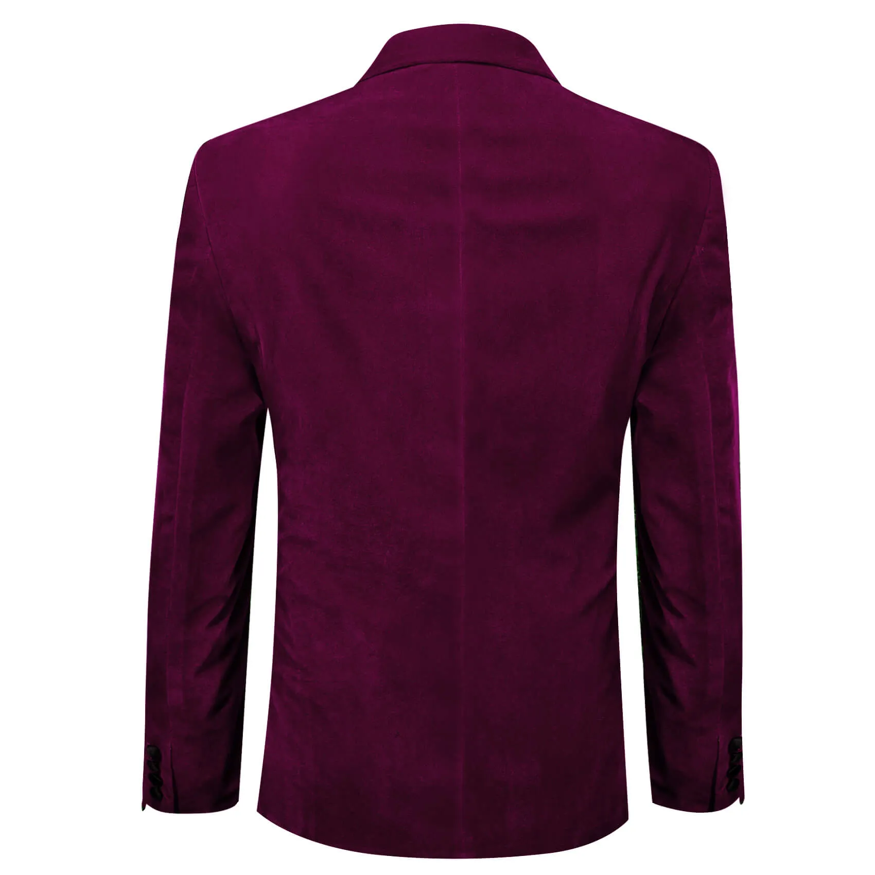 Ties2you Men's Suit Plum Purple Solid Silk Peak Collar Suit Jacket sold by Ties2You product image thumbnail 3