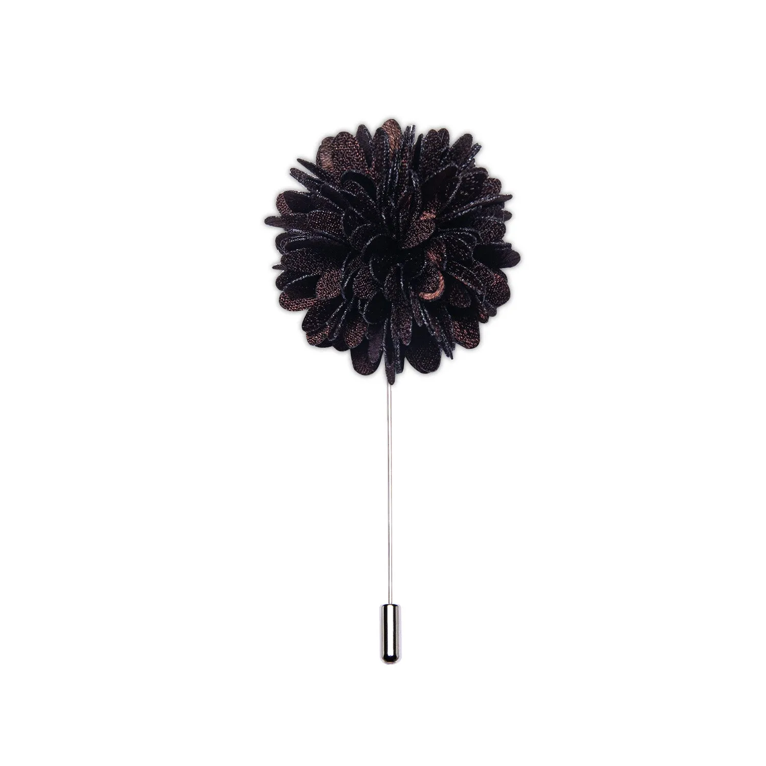 Ties2you Tie Accessories Pecan Brown Floral Lapel Pin Brooch for Men sold by Ties2You