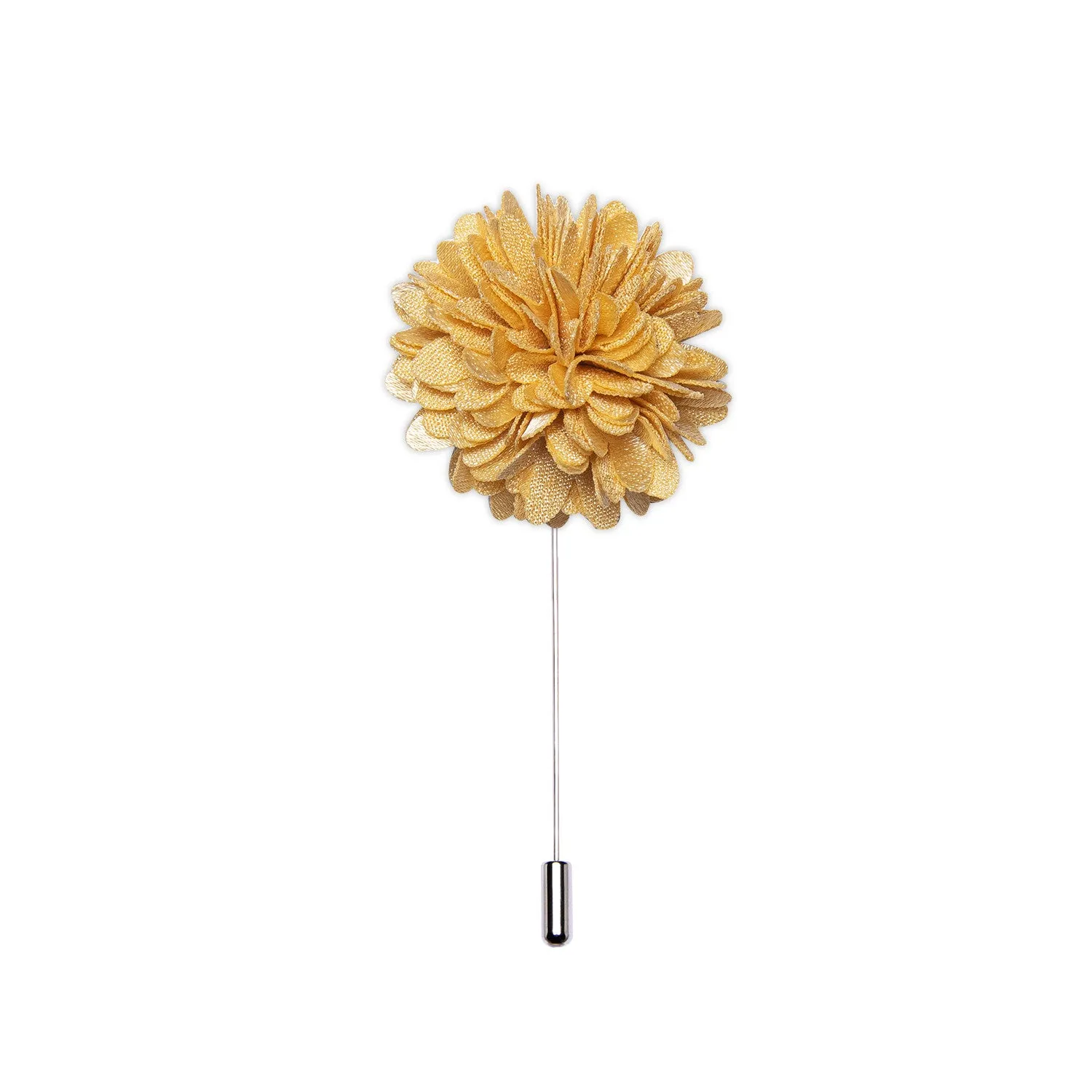 Ties2you Tie Accessories Honey Yellow Floral Lapel Pin Brooch for Men sold by Ties2You