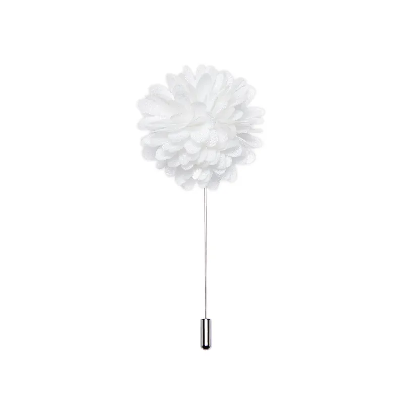Ties2you Men's Tie Accessories White Floral Lapel Pin Fashion sold by Ties2You