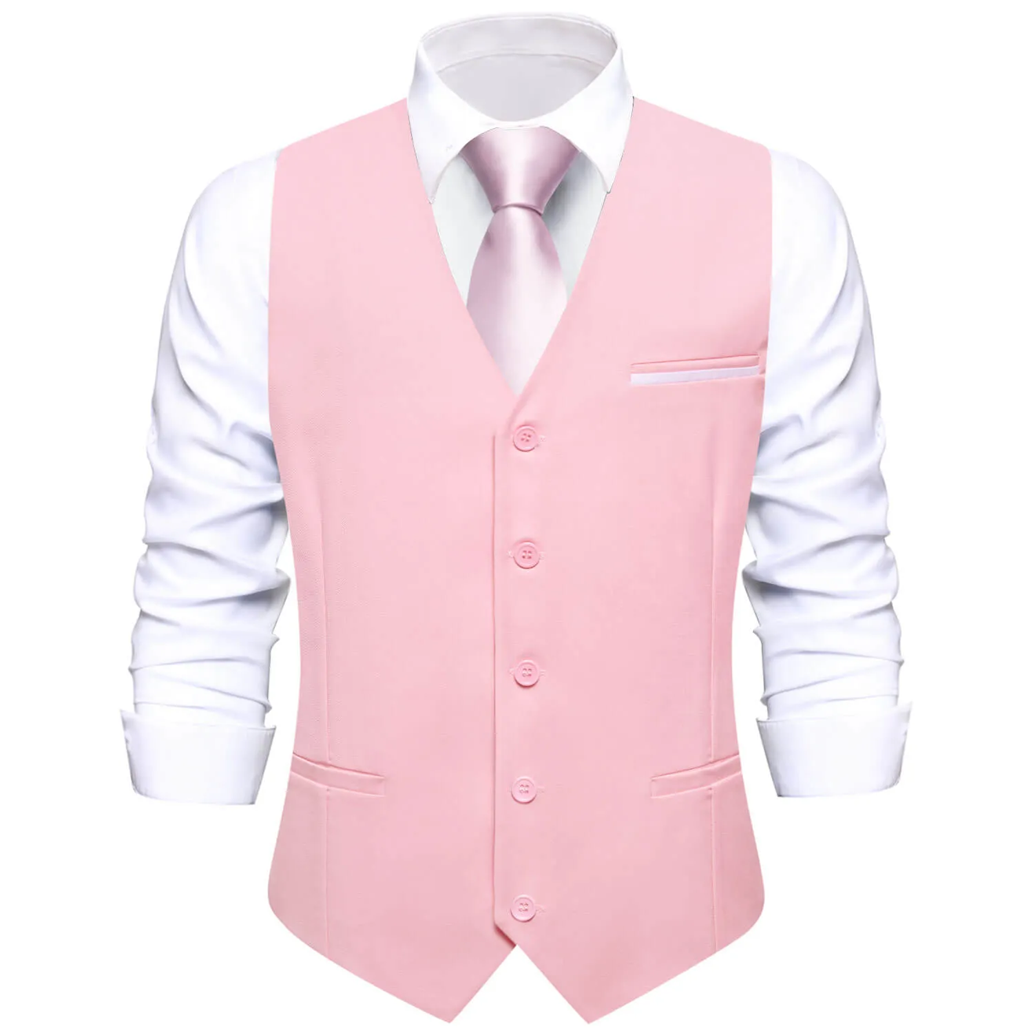 Ties2you Mens Slim Fit Suit Vest Pink Business Tuxedo Waistcoat Wedding Prom sold by Ties2You