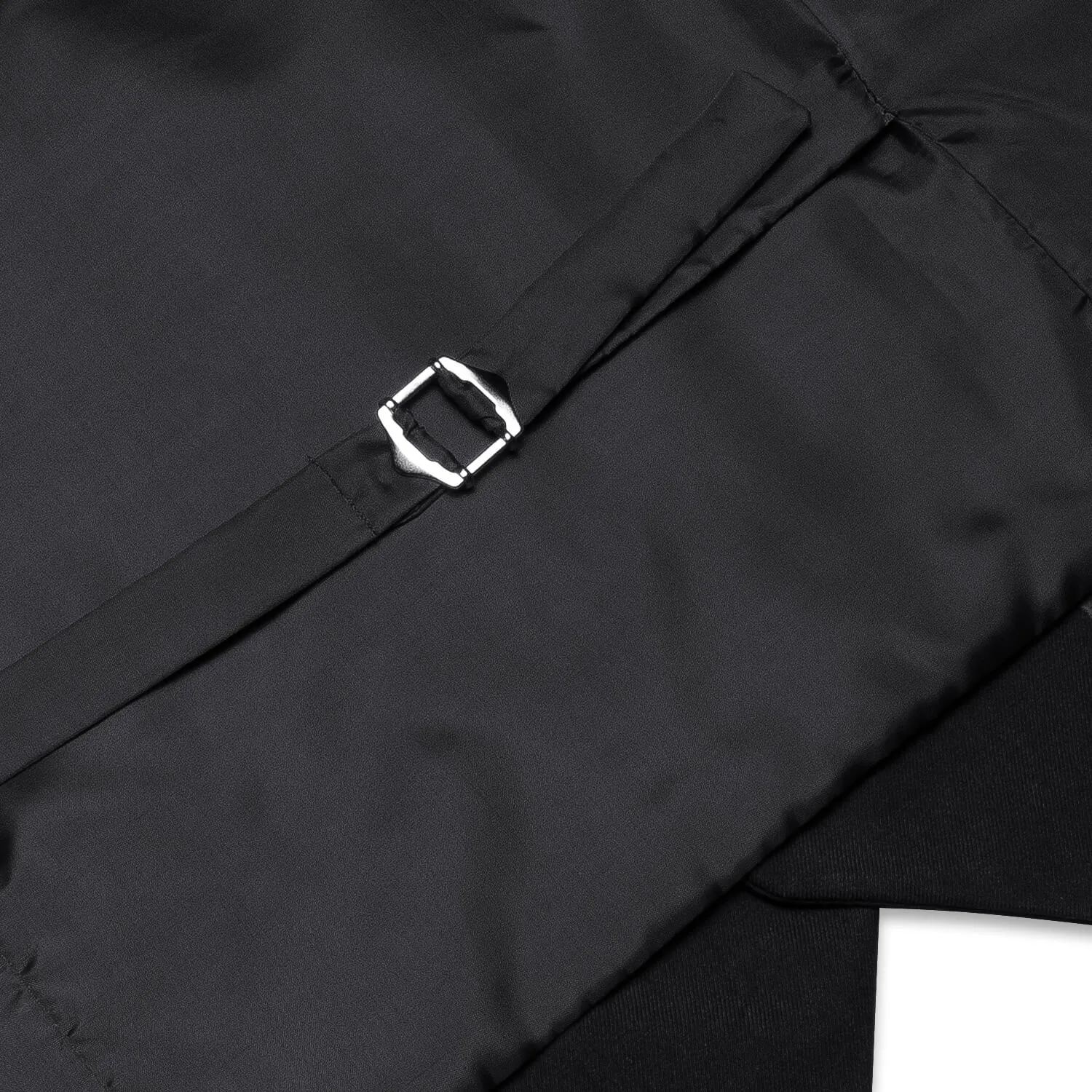 Ties2you Vest for Men Black Solid Silk Vest Business Dress Waistcoat sold by Ties2You product image thumbnail 5