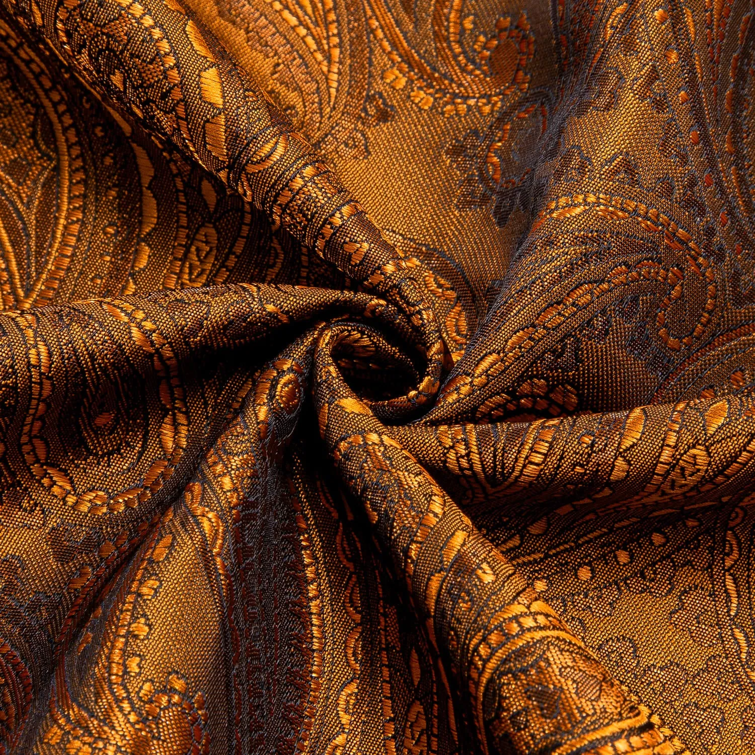 Ties2you Mens Marigold 70s Disco Shirt Paisley Long Sleeve Button Down Shirt sold by Ties2You product image thumbnail 5