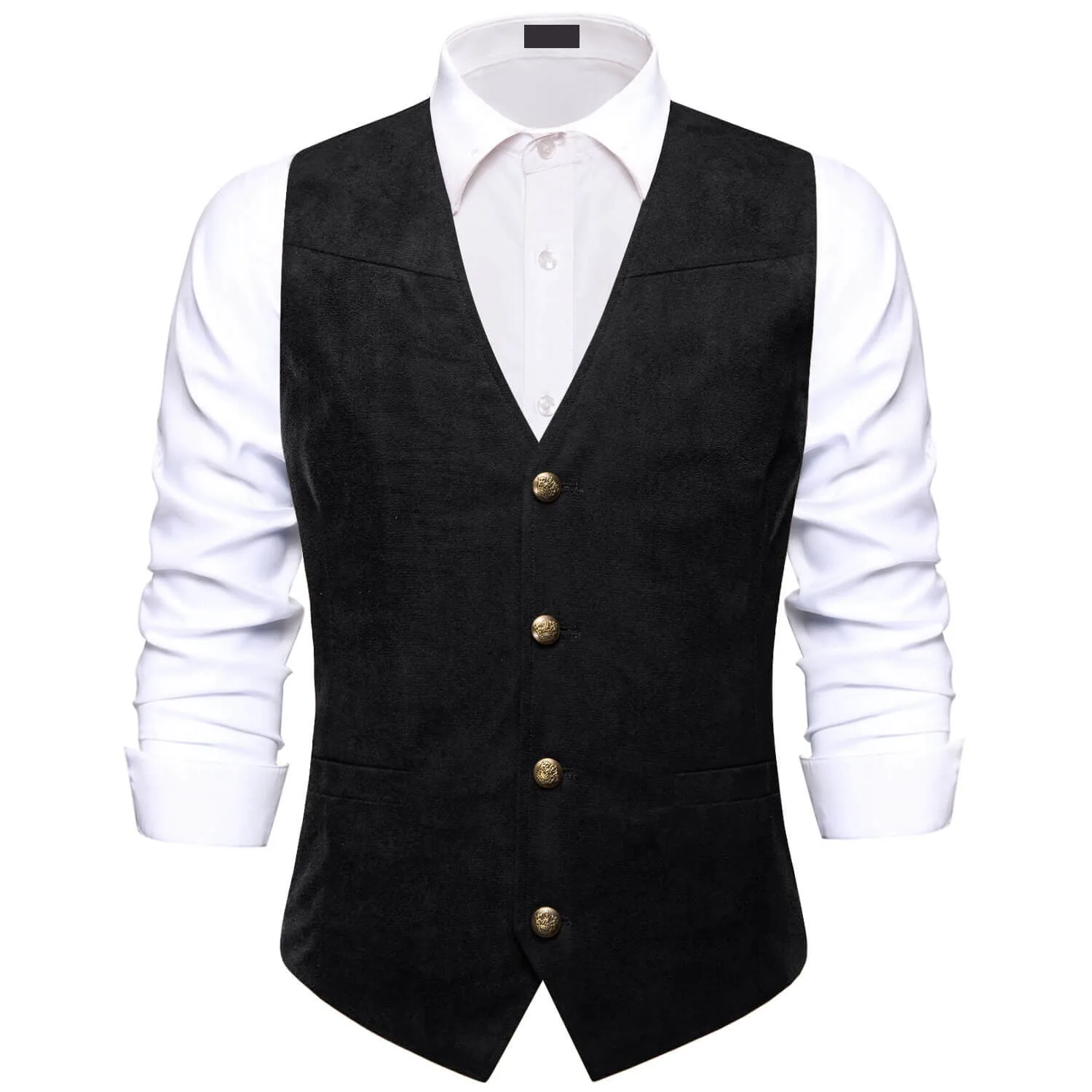 Ties2you Vest for Mens Black Suede Waistcoat Solid Single Vest Classic Hot sold by Ties2You