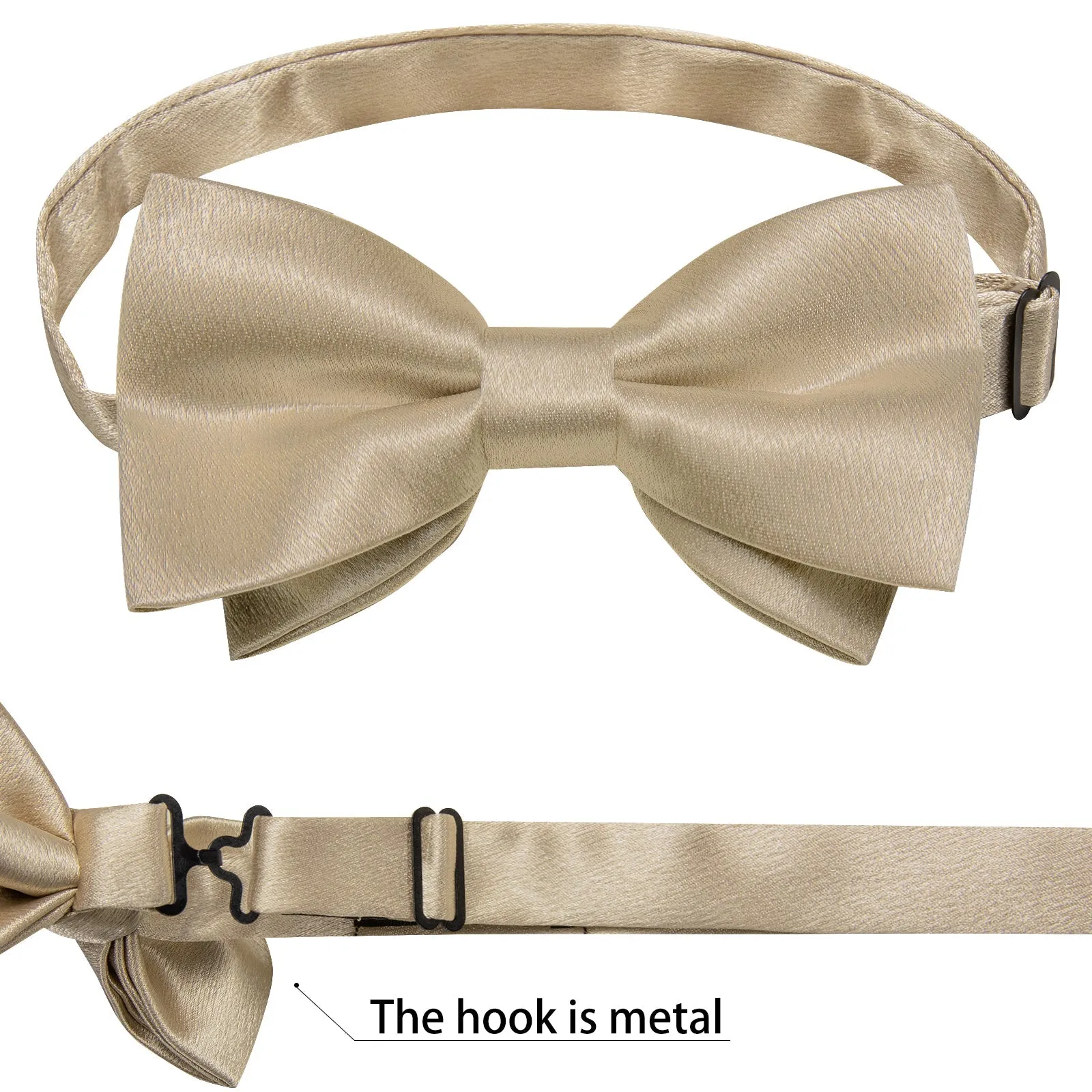 Ties2you Champagne Suit Waistcoat Solid Formal Wedding Dress Vest Tie Hanky Cufflinks Set sold by Ties2You product image thumbnail 3