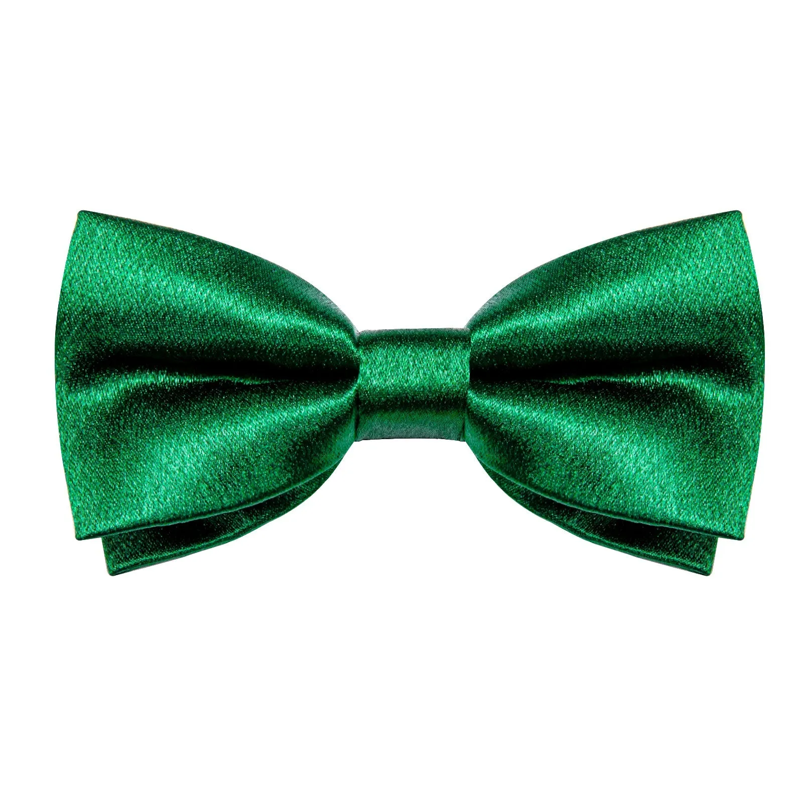 Green Solid Shining Silk Men Vest Necktie Bow Tie Handkerchief Cufflinks Set sold by Ties2You product image thumbnail 2