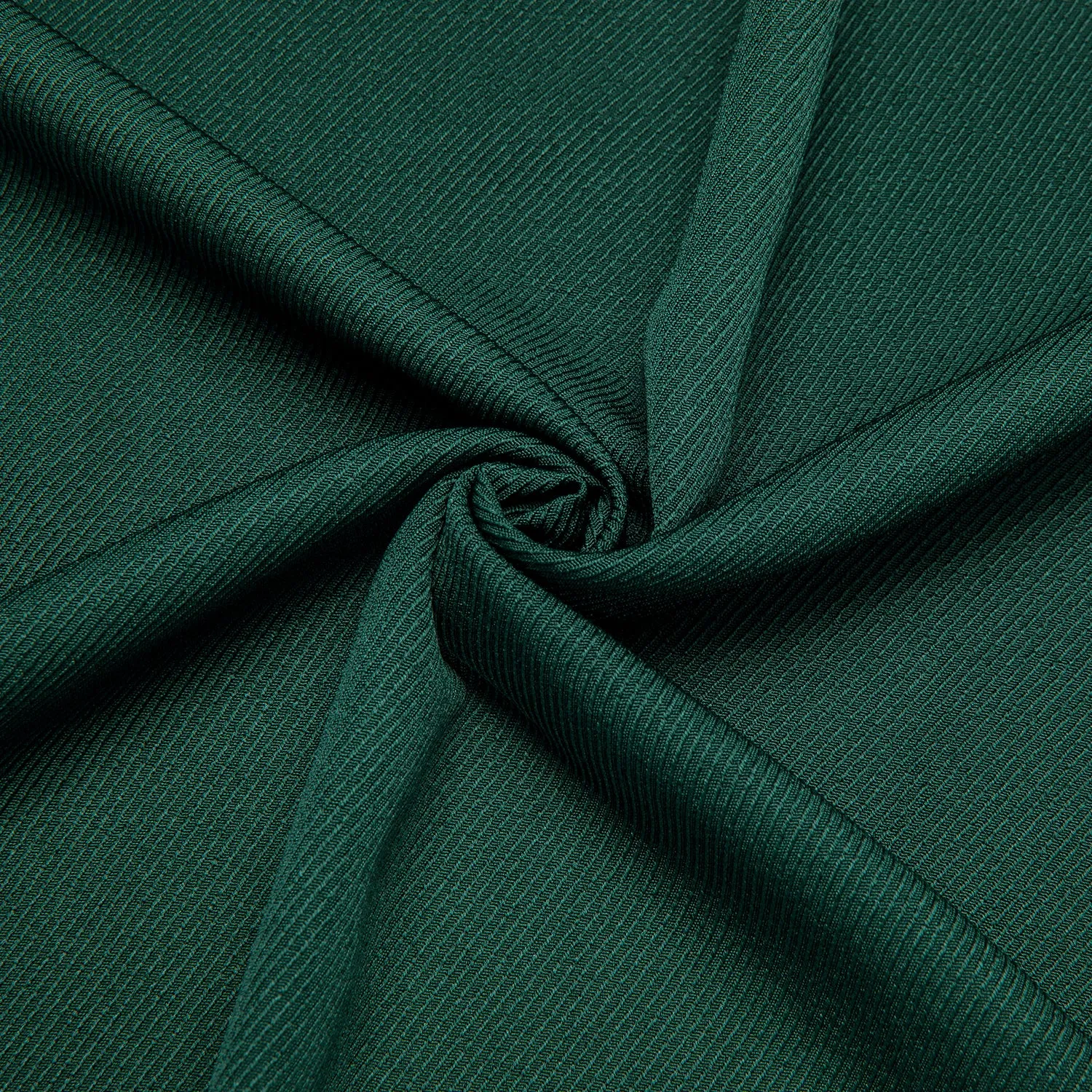 Dark Green Solid Stretch Woven Business Men's Long Sleeve Button Down Shirt sold by Ties2You product image thumbnail 5