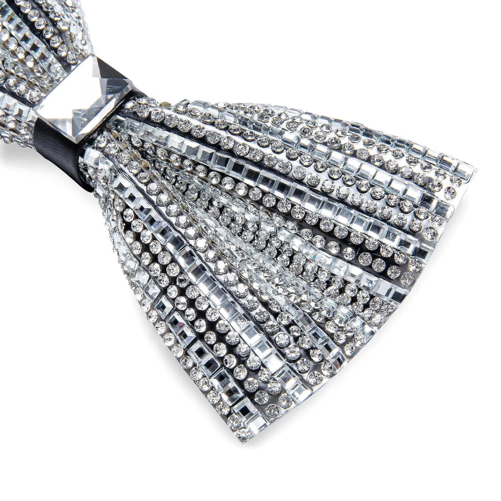 Sliver Imitated Crystal Bow Tie for Men Pre-tied Bowtie for Party sold by Ties2You product image thumbnail 4