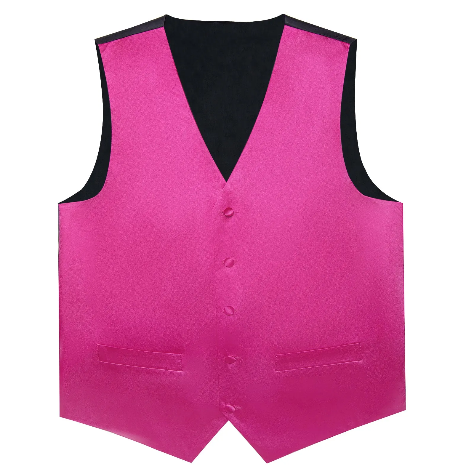 Hot Pink Solid Vest for Men Men's Vest Tie Set sold by Ties2You product image thumbnail 4