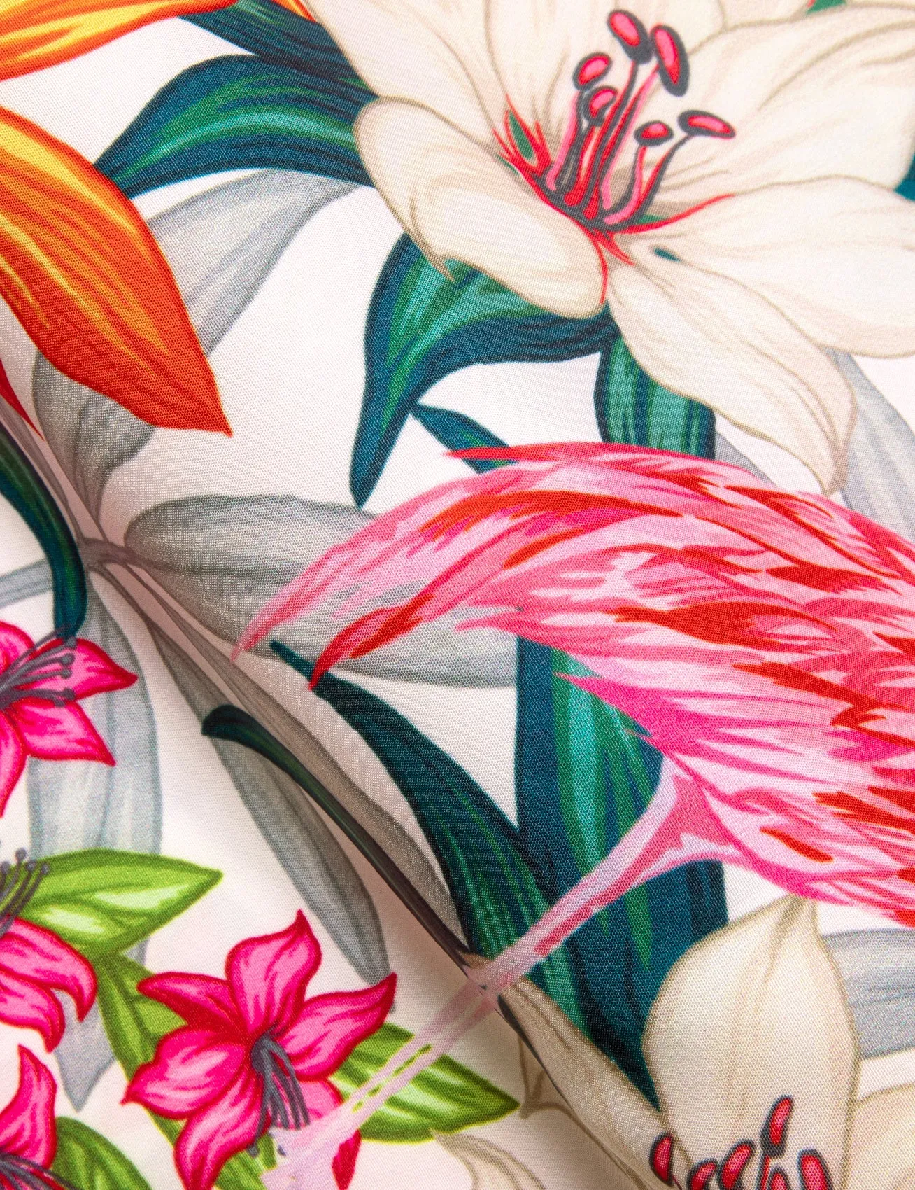 Pearl White Pink Floral Men's Short Sleeve Summer Shirt sold by Ties2You product image thumbnail 4