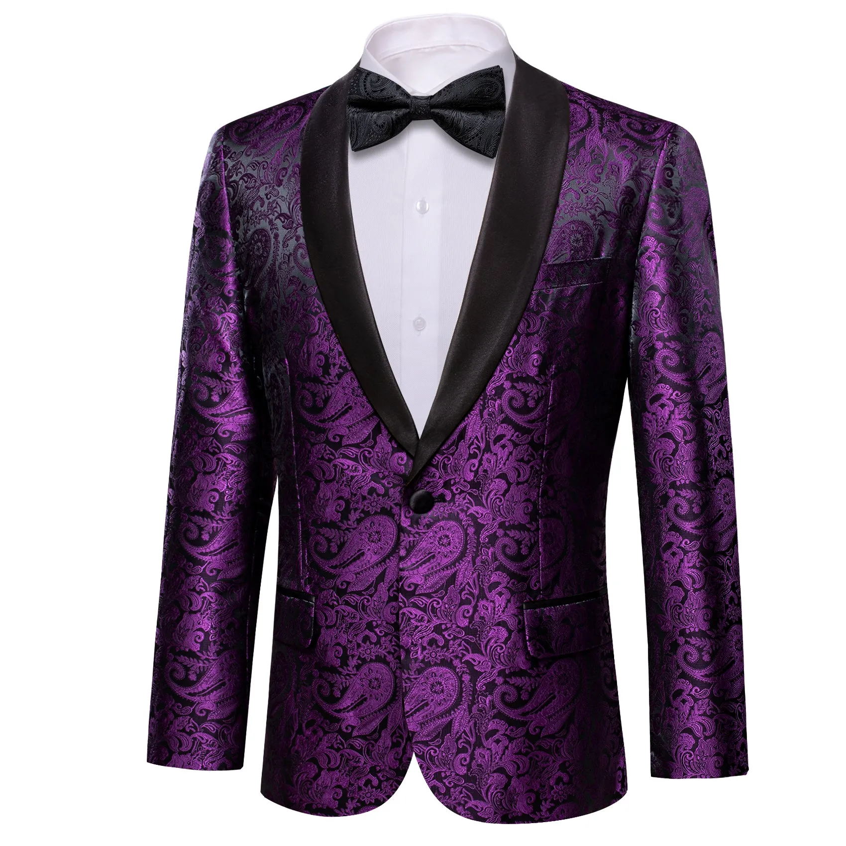 Luxury Purple Paisley Men's Suit Set sold by Ties2You product image thumbnail 2