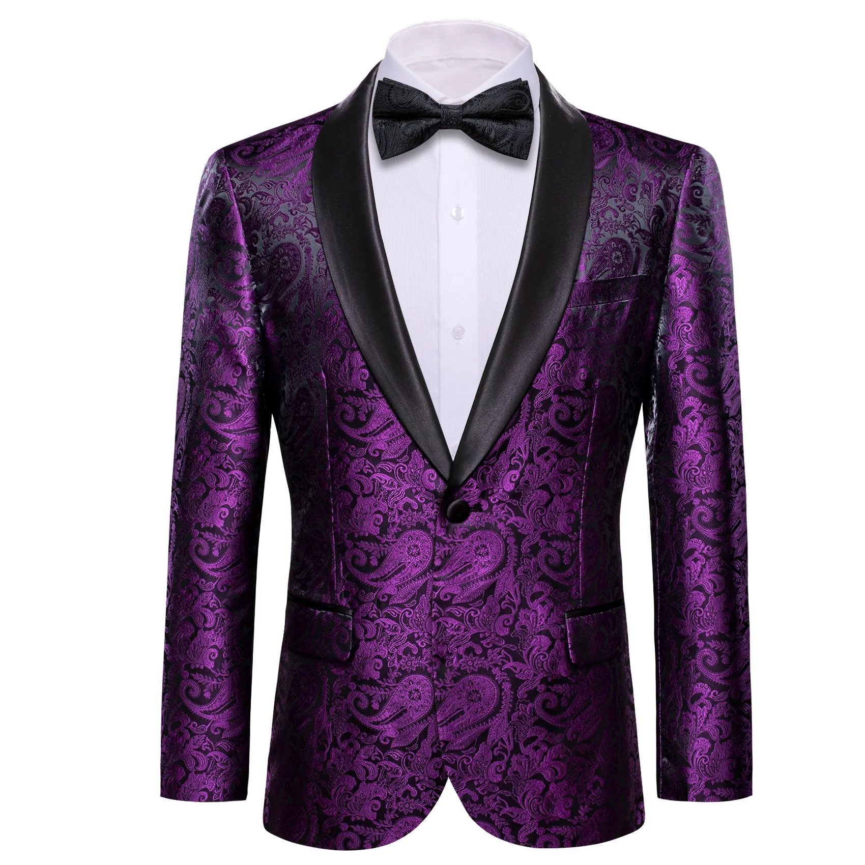 Luxury Purple Paisley Men's Suit Set sold by Ties2You