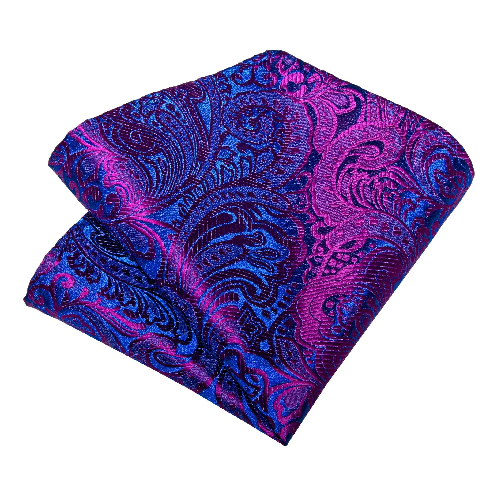 Ties2you Mens Paisley Tie Purple Silk Tie Hanky Cufflinks for Party Prom sold by Ties2You product image thumbnail 5