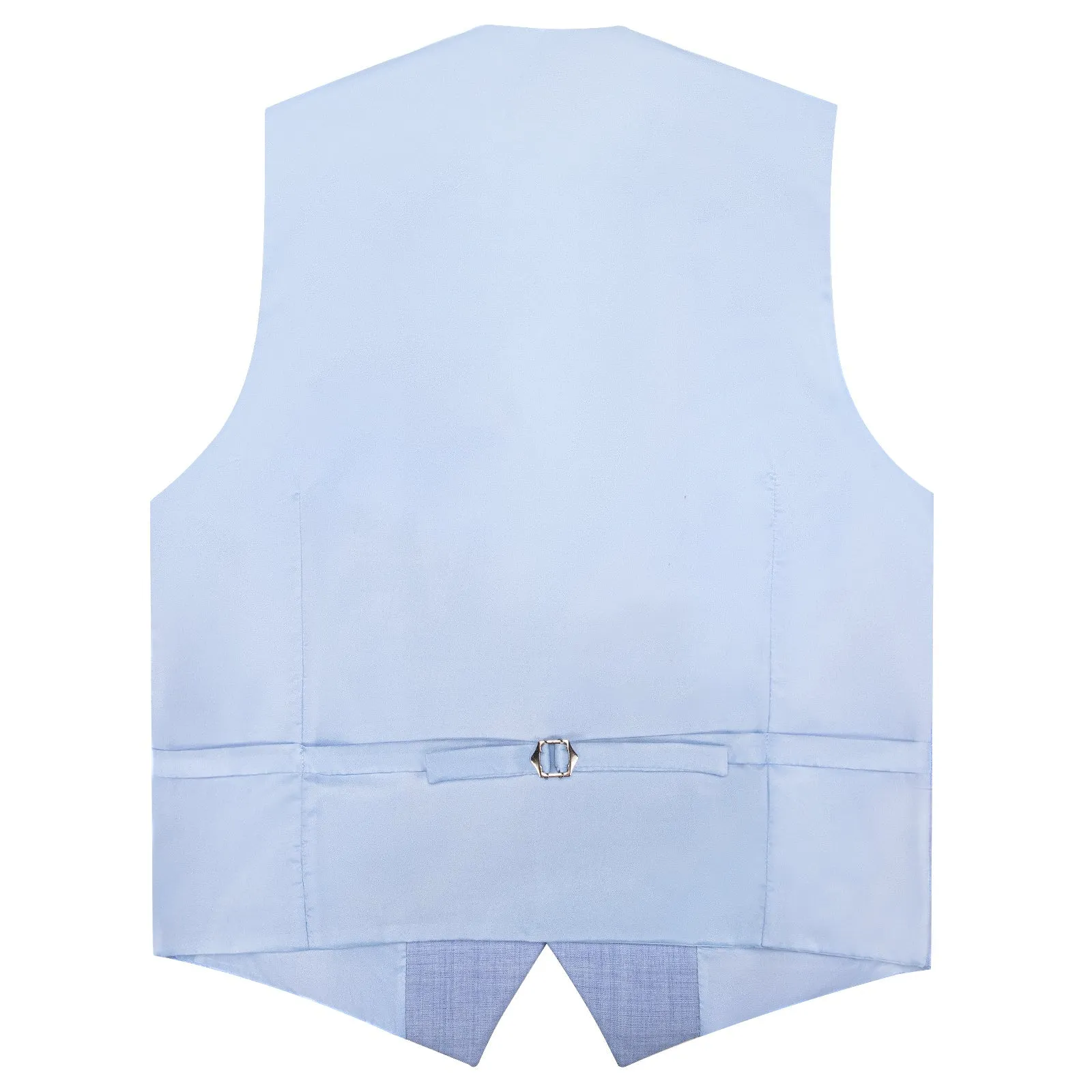 LightBLue Solid Jacquard Men's Vest Hanky Cufflinks Tie Set sold by Ties2You product image thumbnail 4