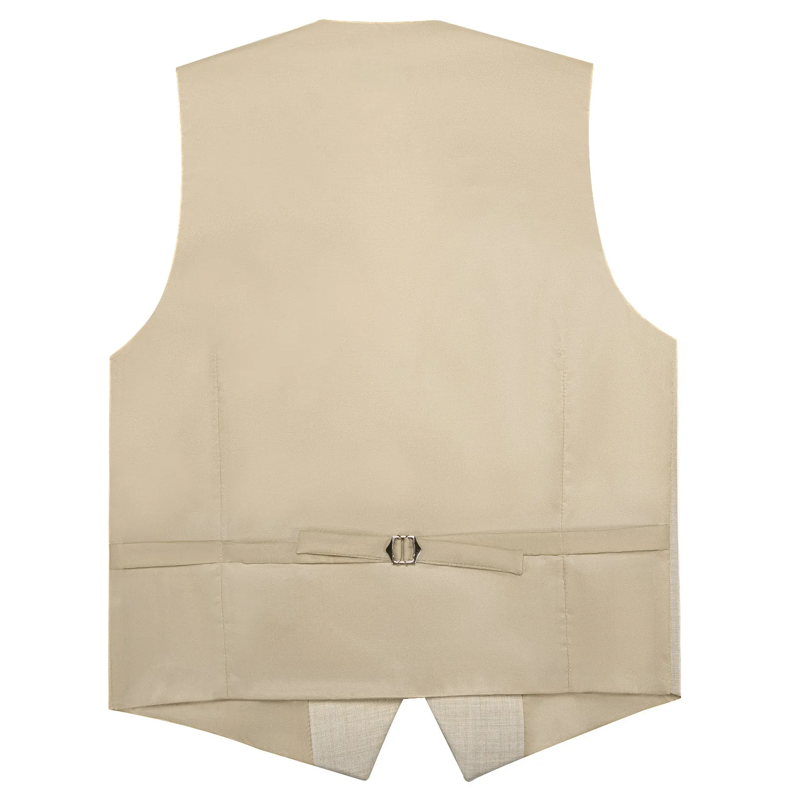 LemonChiffon Solid Jacquard Men's Vest Hanky Cufflinks Tie Set sold by Ties2You product image thumbnail 4