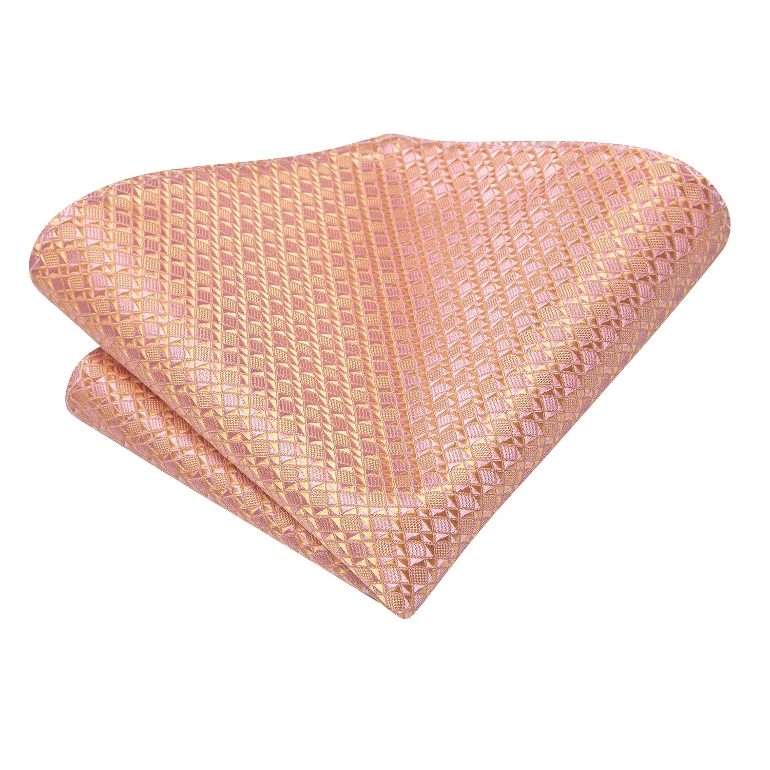 Orange Geometric Men's Necktie Hanky Cufflinks Set sold by Ties2You product image thumbnail 5