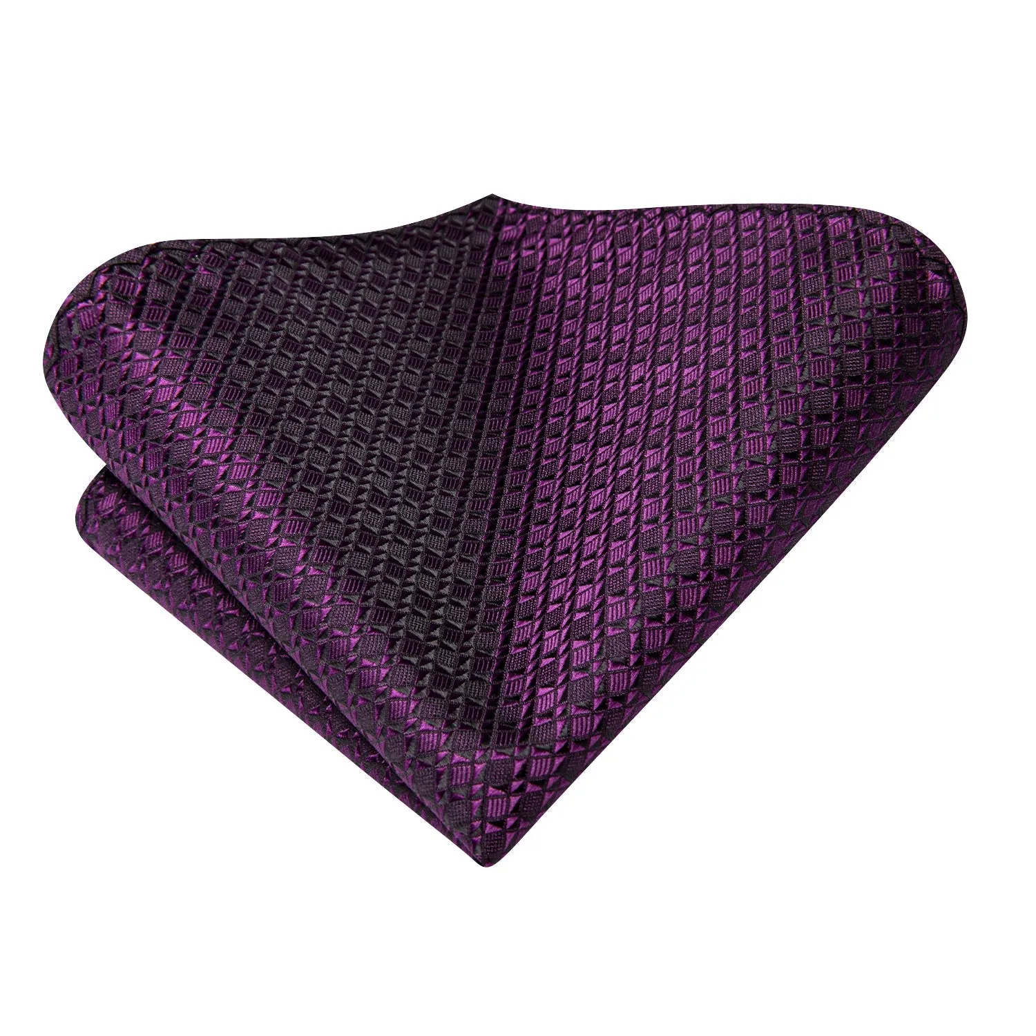 DarkMagenta Geometric Men's Necktie Hanky Cufflinks Set sold by Ties2You product image thumbnail 5