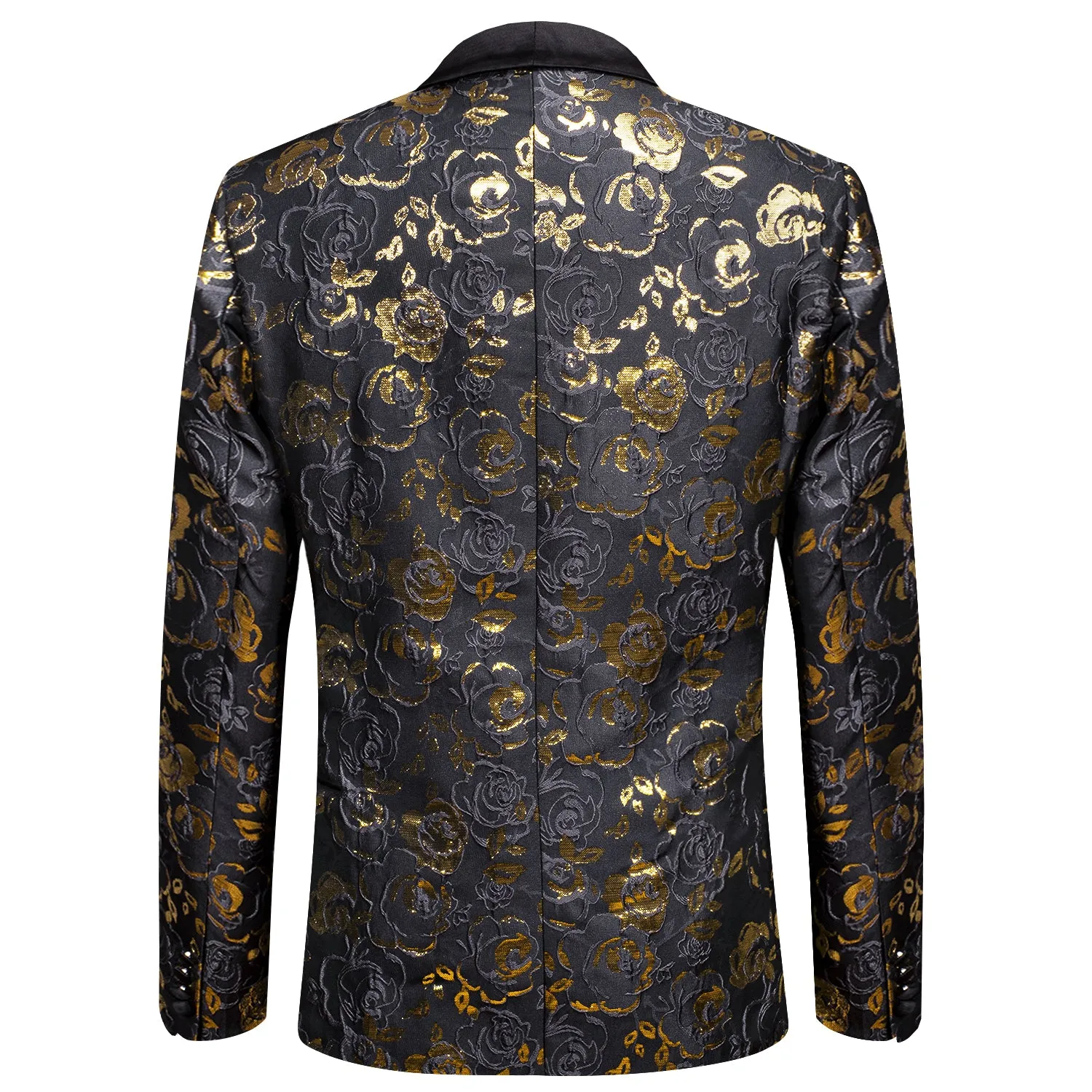 Luxury Black Golden Rose Floral Men's Suit Set sold by Ties2You product image thumbnail 3