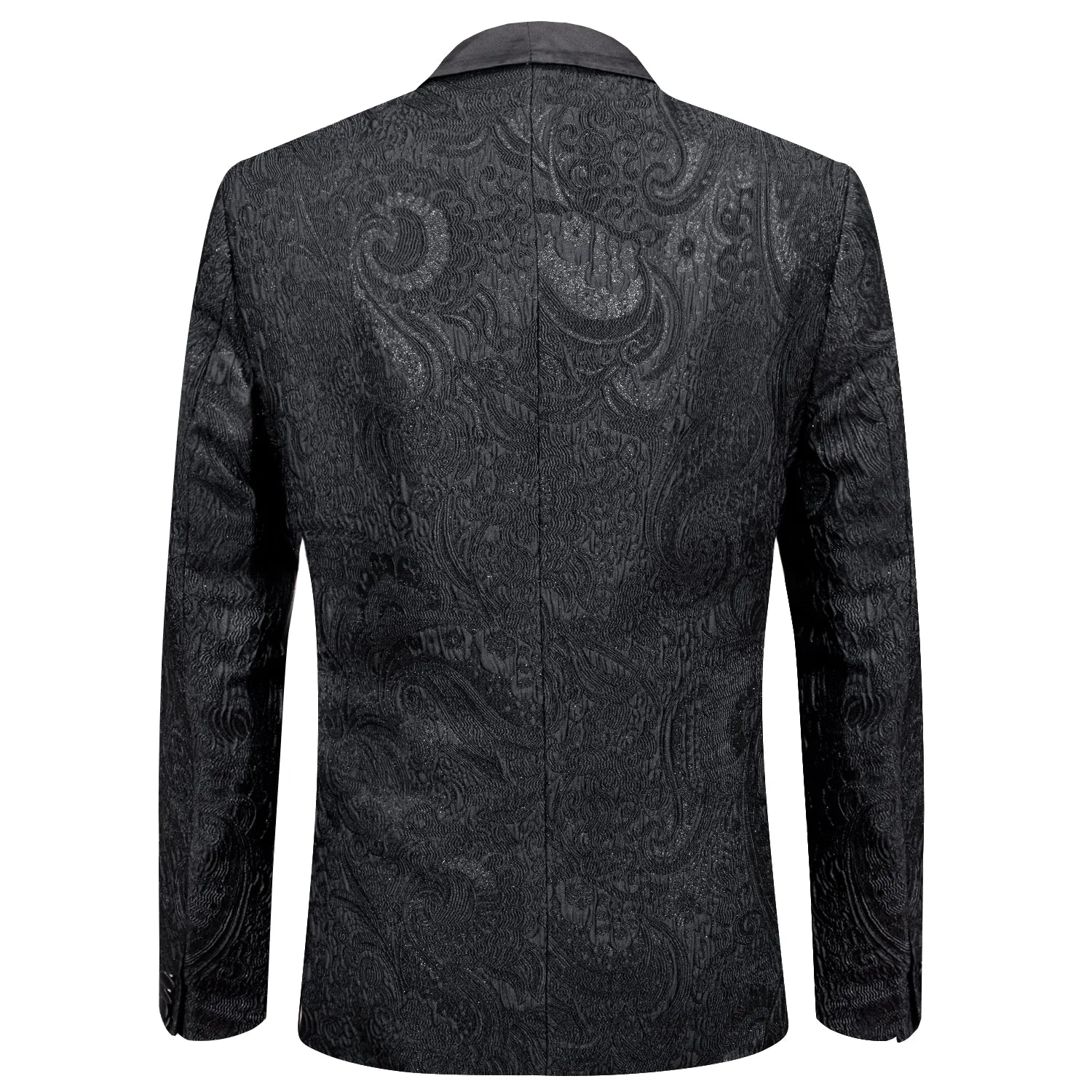 Luxury Black Paisley Men's Suit Set sold by Ties2You product image thumbnail 2