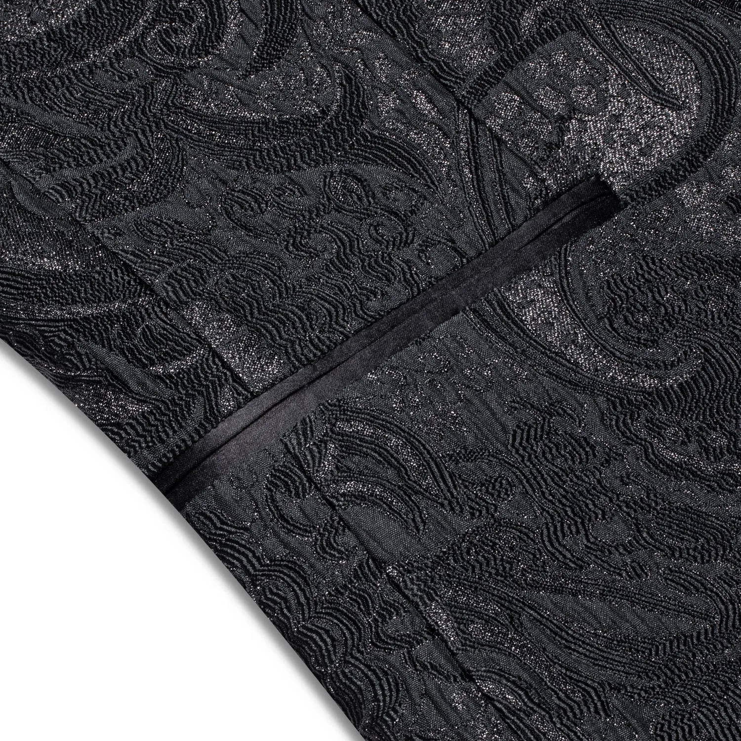 Luxury Black Paisley Men's Suit Set sold by Ties2You product image thumbnail 4