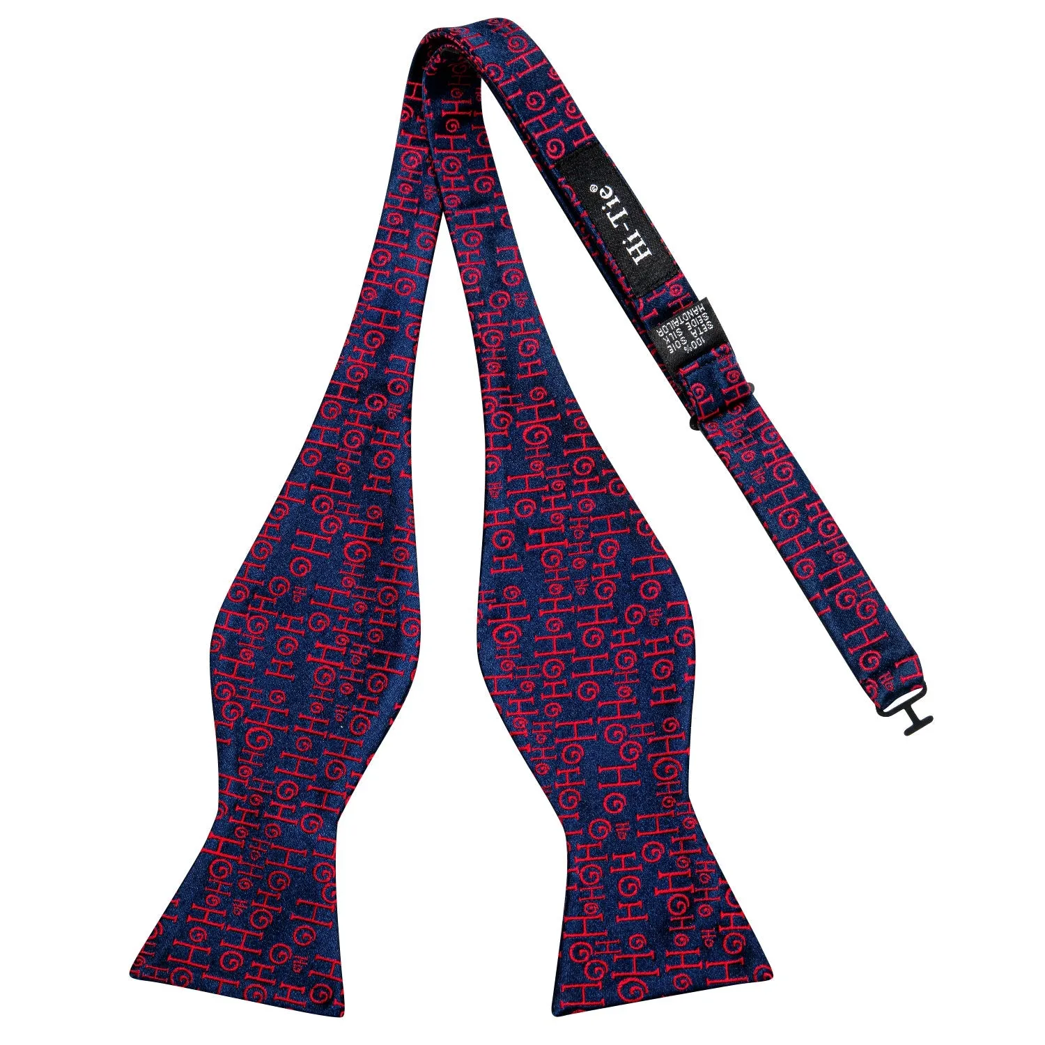 Red Novelty Self-tied Bow Tie Pocket Square Cufflinks Set sold by Ties2You product image thumbnail 4