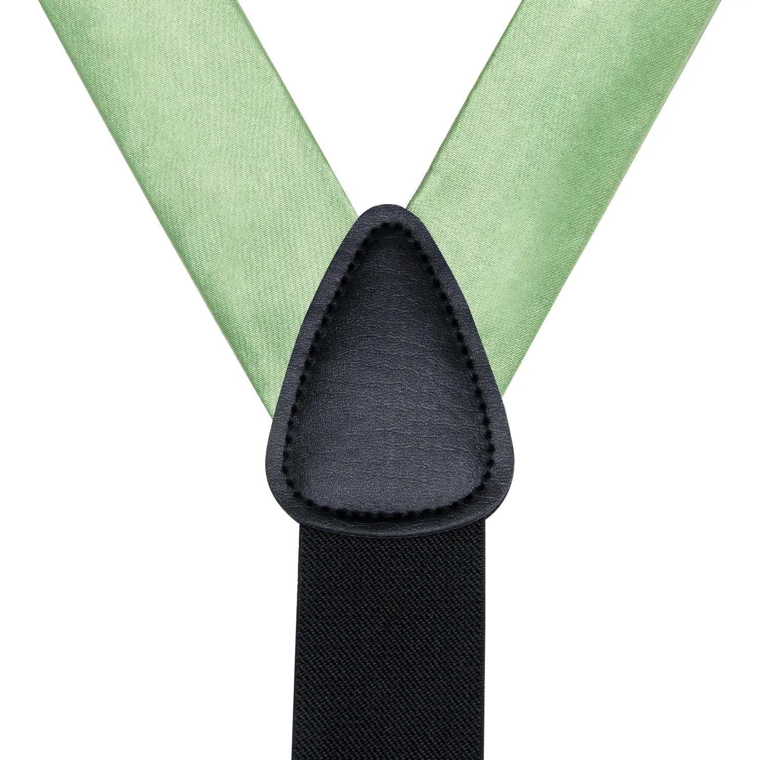 DarkSeaGreen Solid Y Back Brace Clip-on Men's Suspender with Bow Tie Set sold by Ties2You product image thumbnail 3