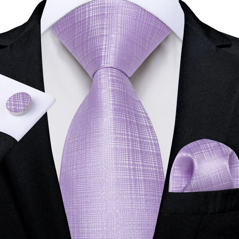 Purple Paisley Men's Necktie Pocket Square Cufflinks Set sold by Ties2You