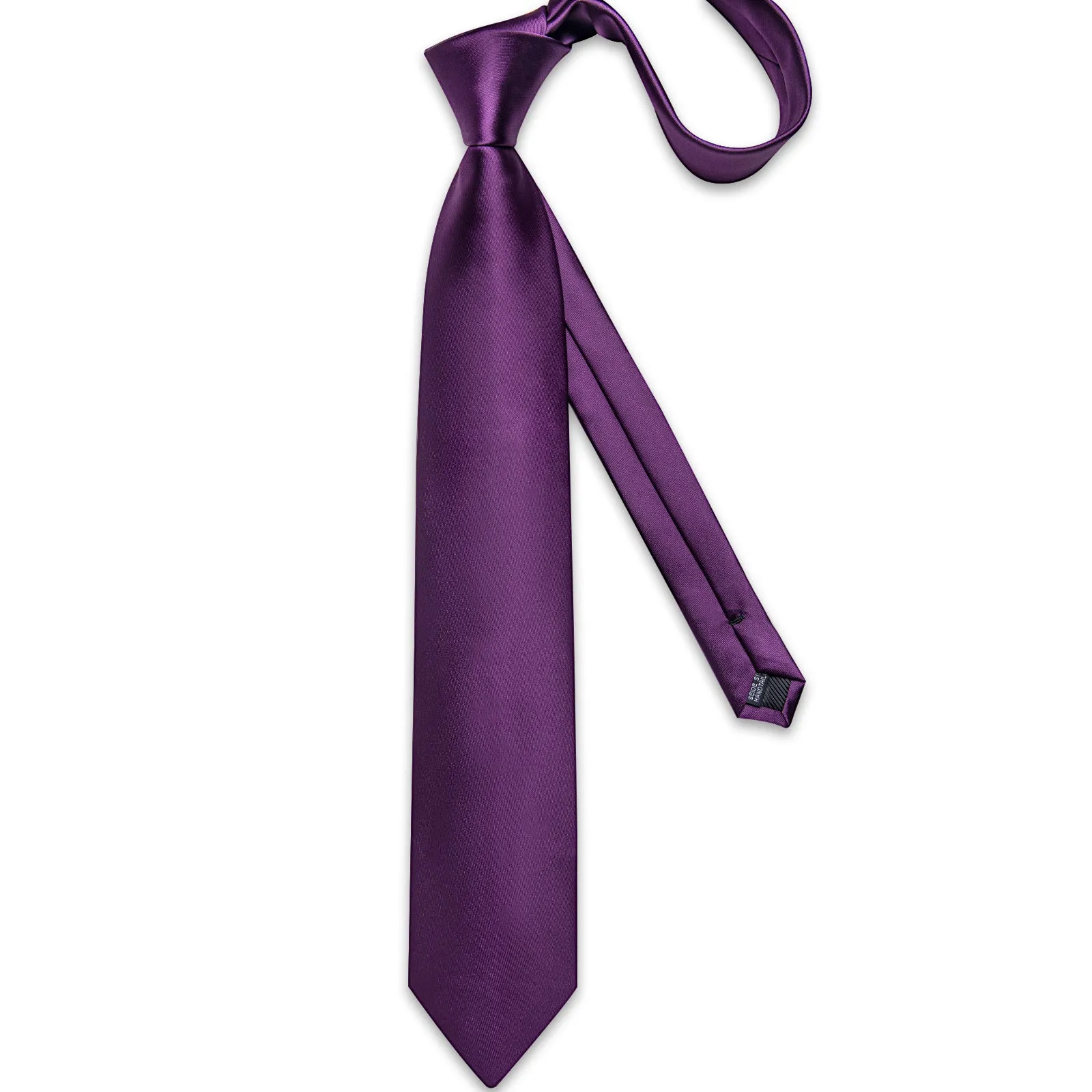 Violet Solid Men's Necktie Pocket Square Cufflinks Set sold by Ties2You product image thumbnail 3