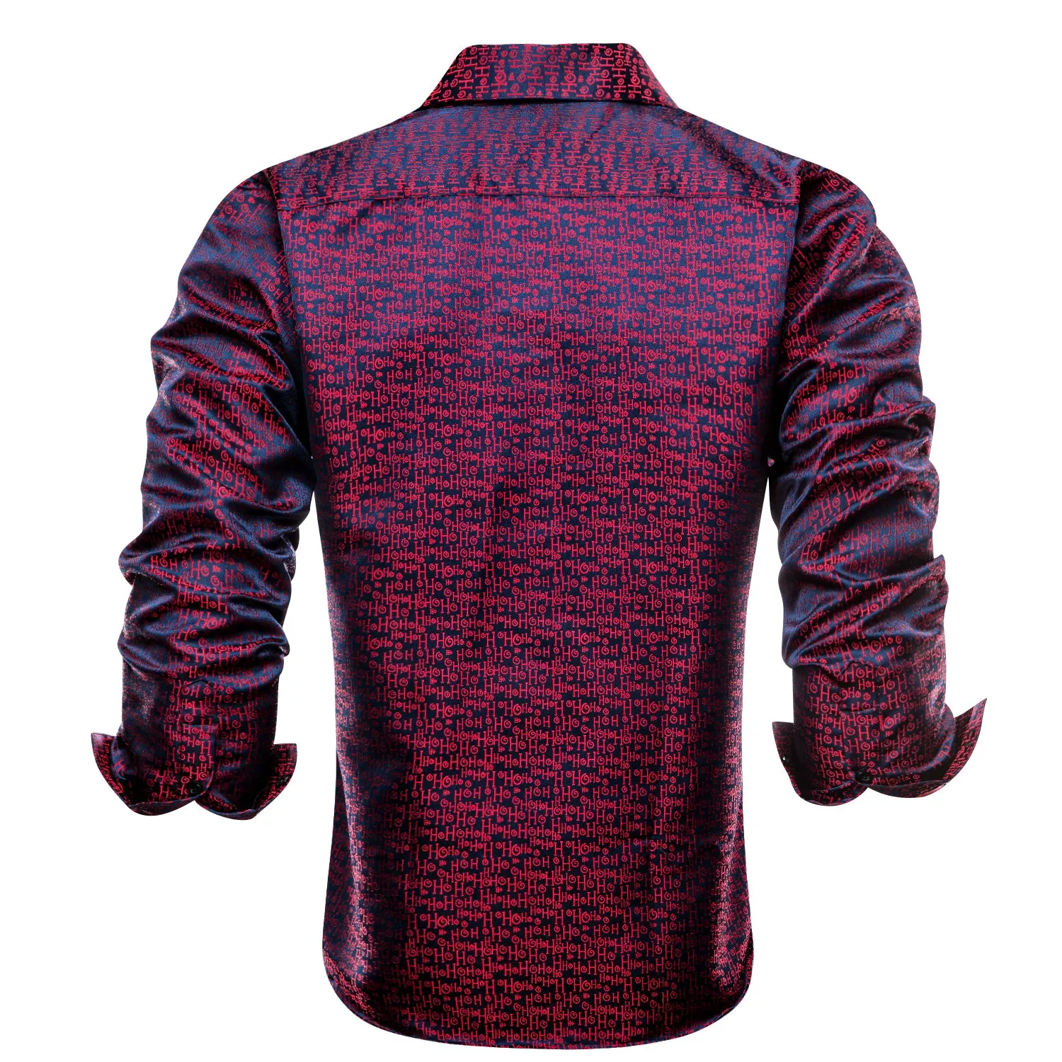 Black Red Novelty Men's Long Sleeve Shirt sold by Ties2You product image thumbnail 5