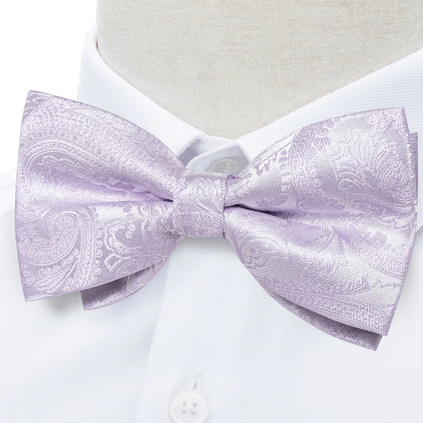 Thistle Paisley Men Pre-tied Bowtie Pocket Square Cufflinks Set sold by Ties2You product image thumbnail 3