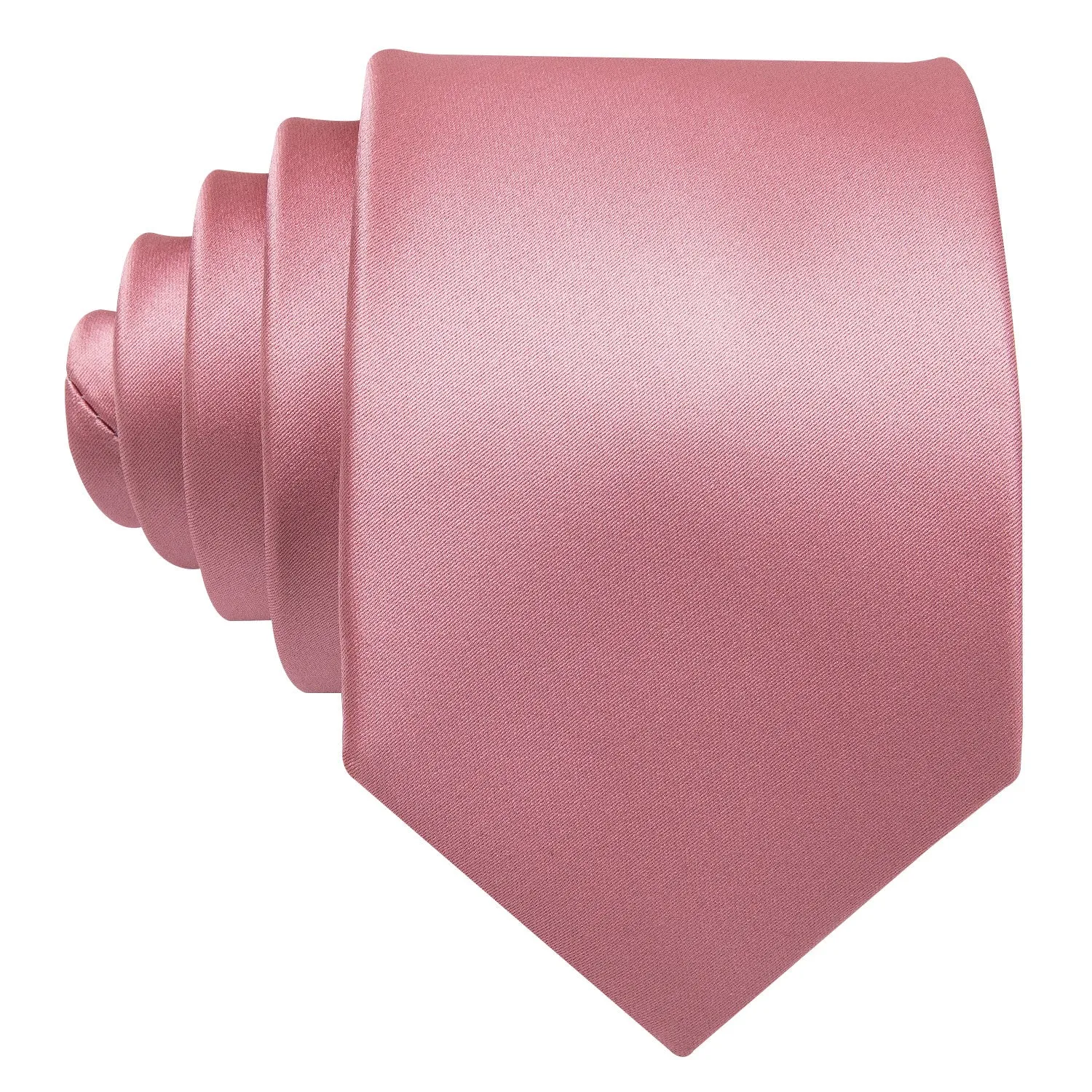 Flesh Pink Solid Necktie Pocket Square Cufflinks Set sold by Ties2You product image thumbnail 5