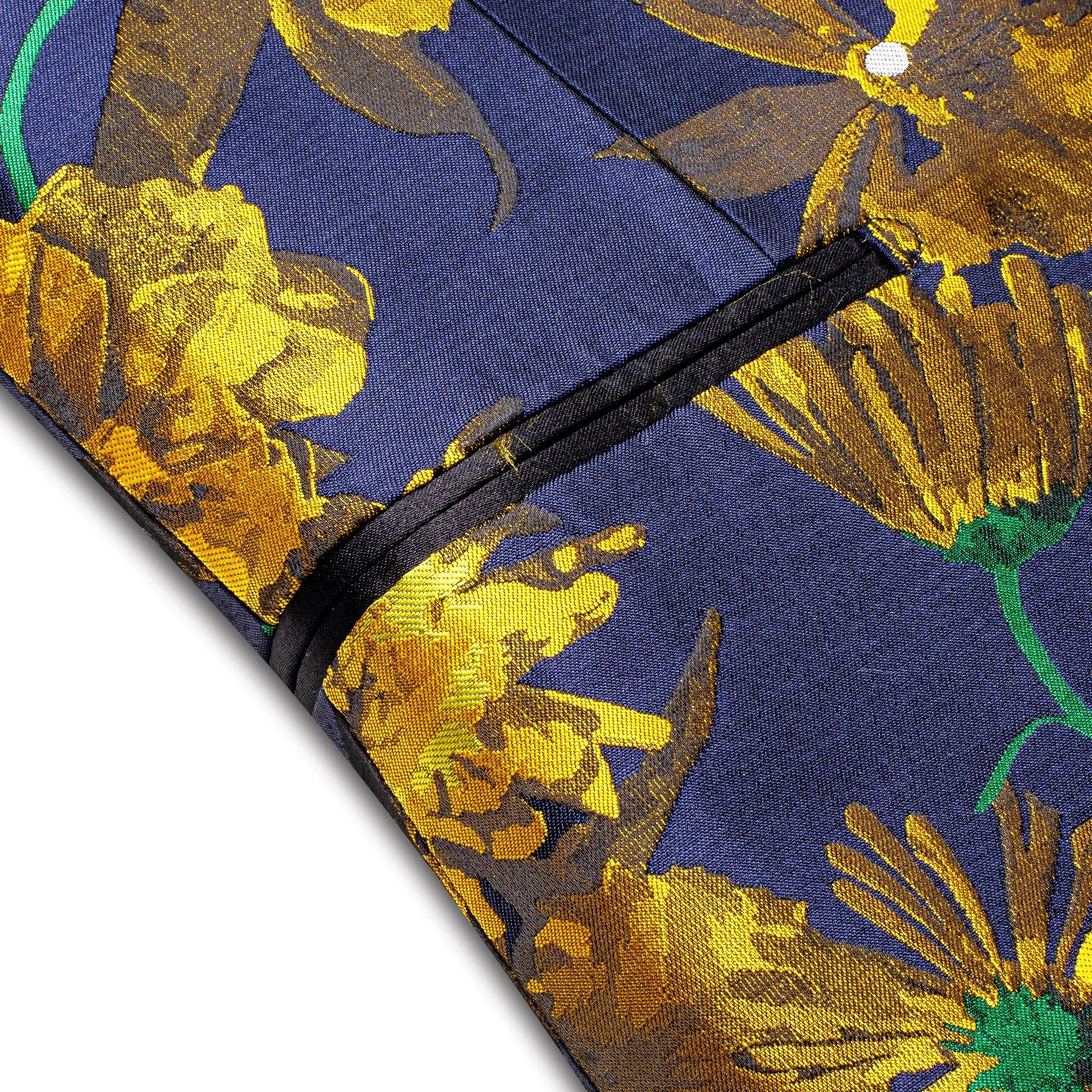 Blue Golden Embroidered Floral Men's Suit for Party sold by Ties2You product image thumbnail 5