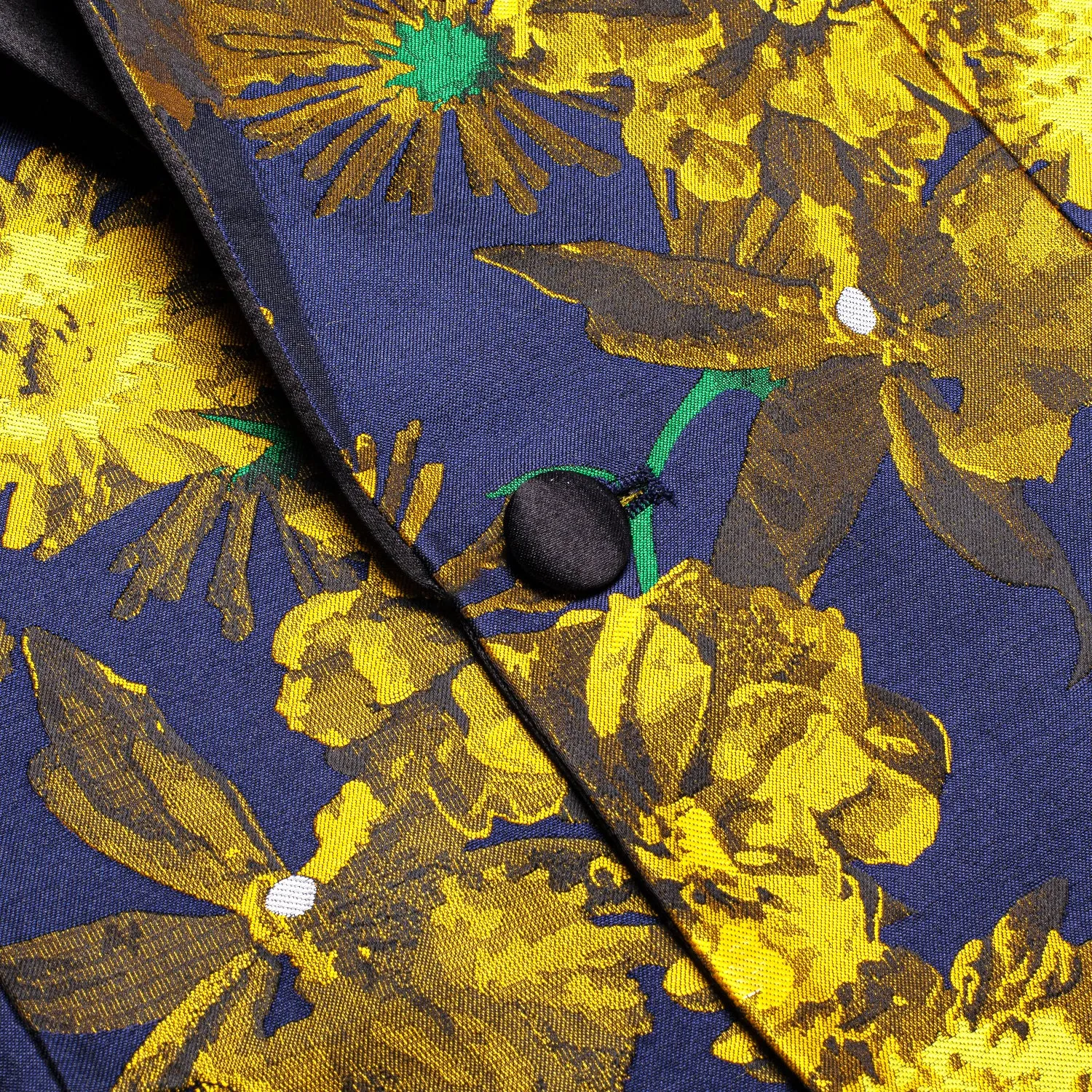 Blue Golden Embroidered Floral Men's Suit for Party sold by Ties2You product image thumbnail 4