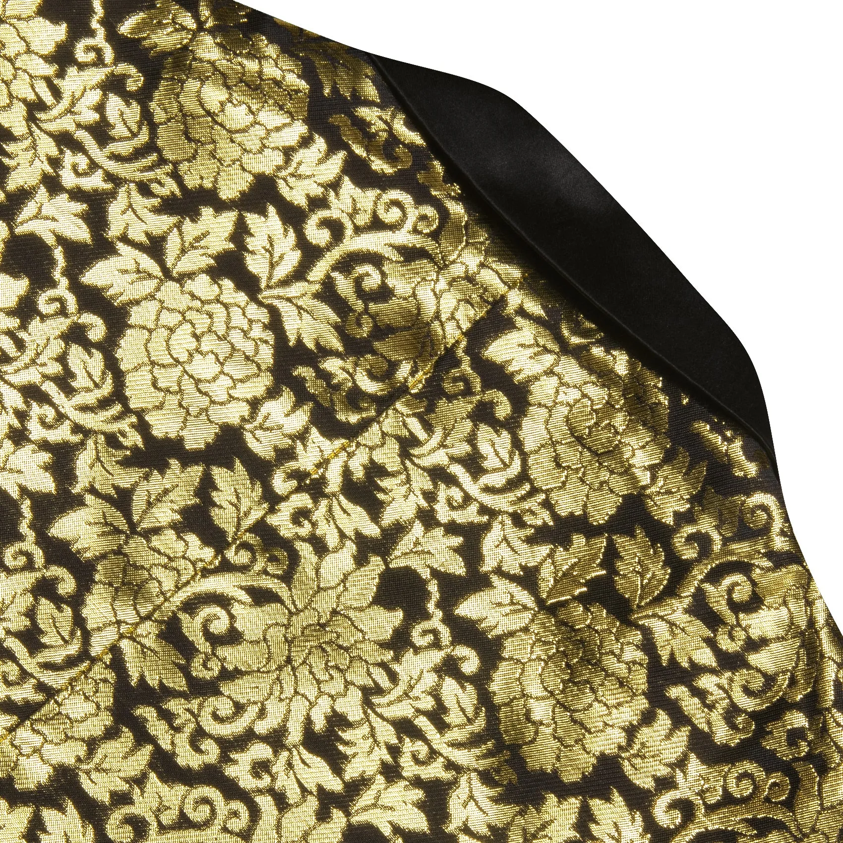 Gold Black Floral Flower Men's Suit for Party sold by Ties2You product image thumbnail 4