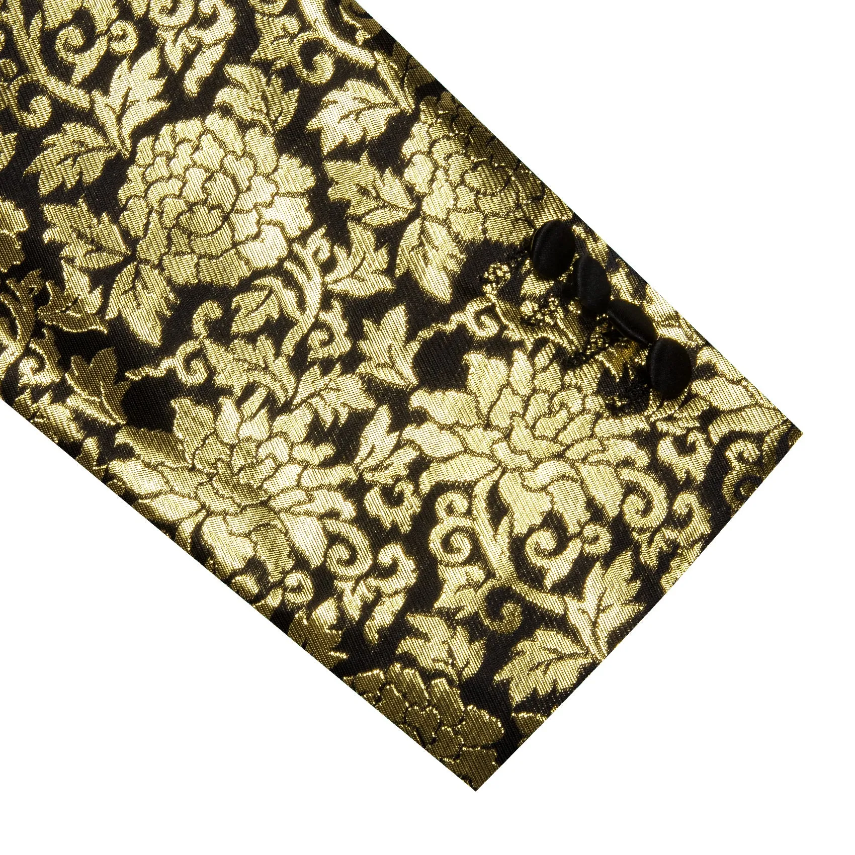 Gold Black Floral Flower Men's Suit for Party sold by Ties2You product image thumbnail 5