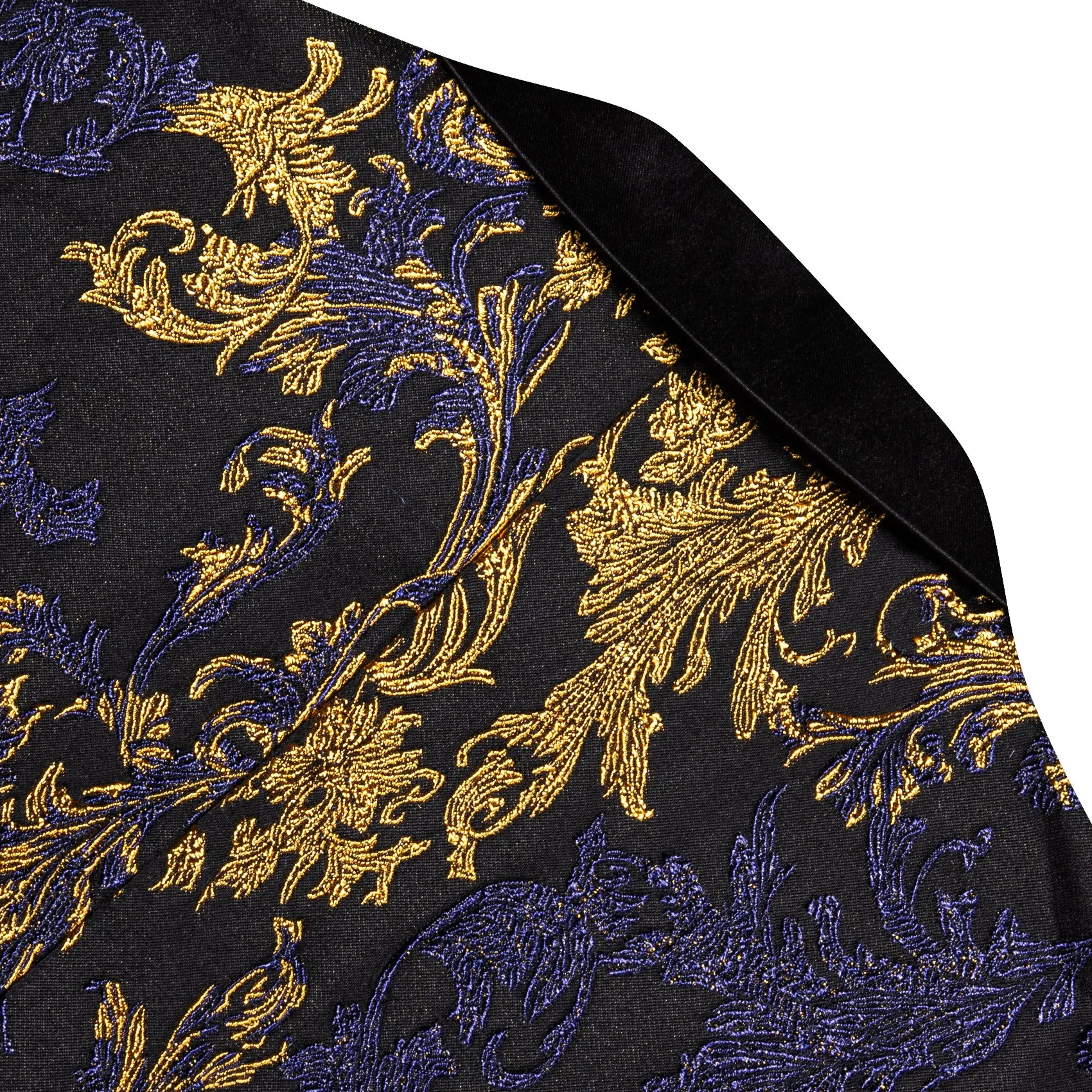 Gold Blue Black Floral Men's Suit for Party sold by Ties2You product image thumbnail 4