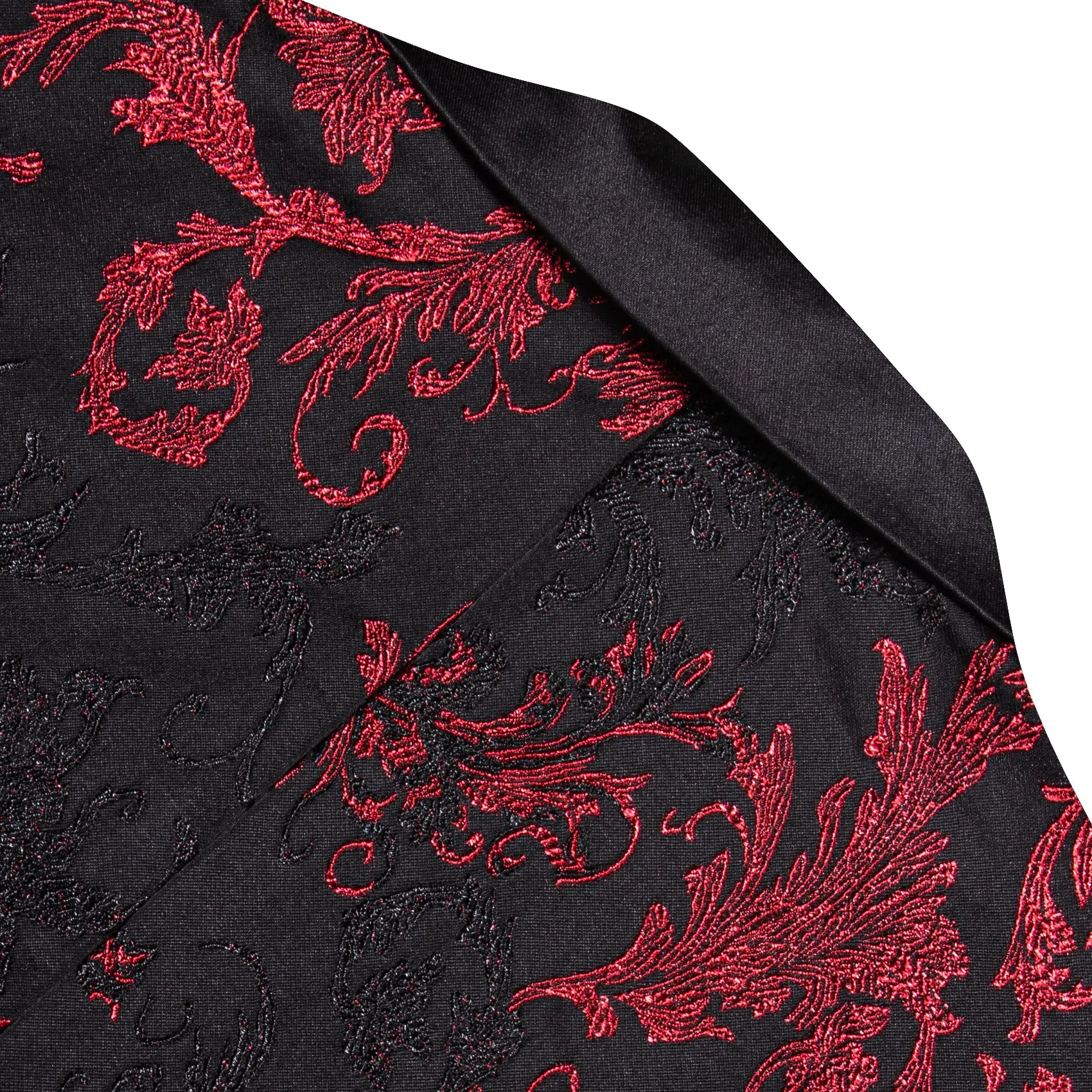 Red Black Floral Men's Suit for Party sold by Ties2You product image thumbnail 4