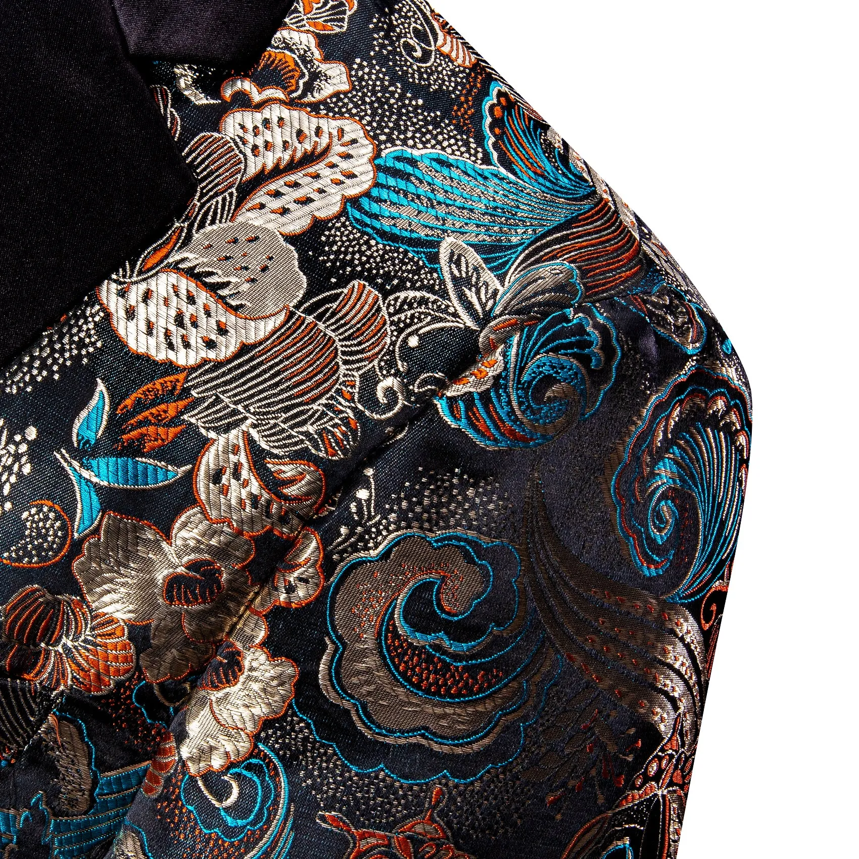 Blue Red Beige Color Floral Men's Suit sold by Ties2You product image thumbnail 5