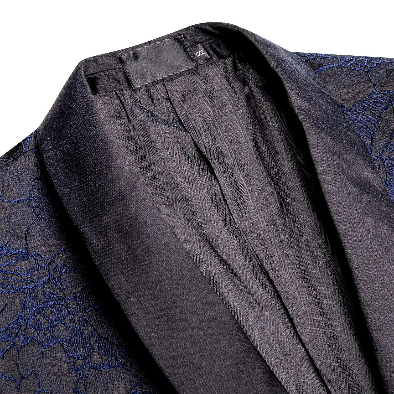 Luxury Blue Black Floral Men's Suit Set sold by Ties2You product image thumbnail 4