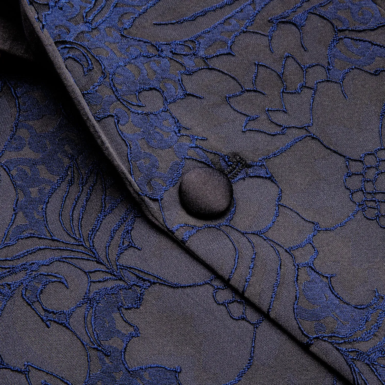 Luxury Blue Black Floral Men's Suit Set sold by Ties2You product image thumbnail 5