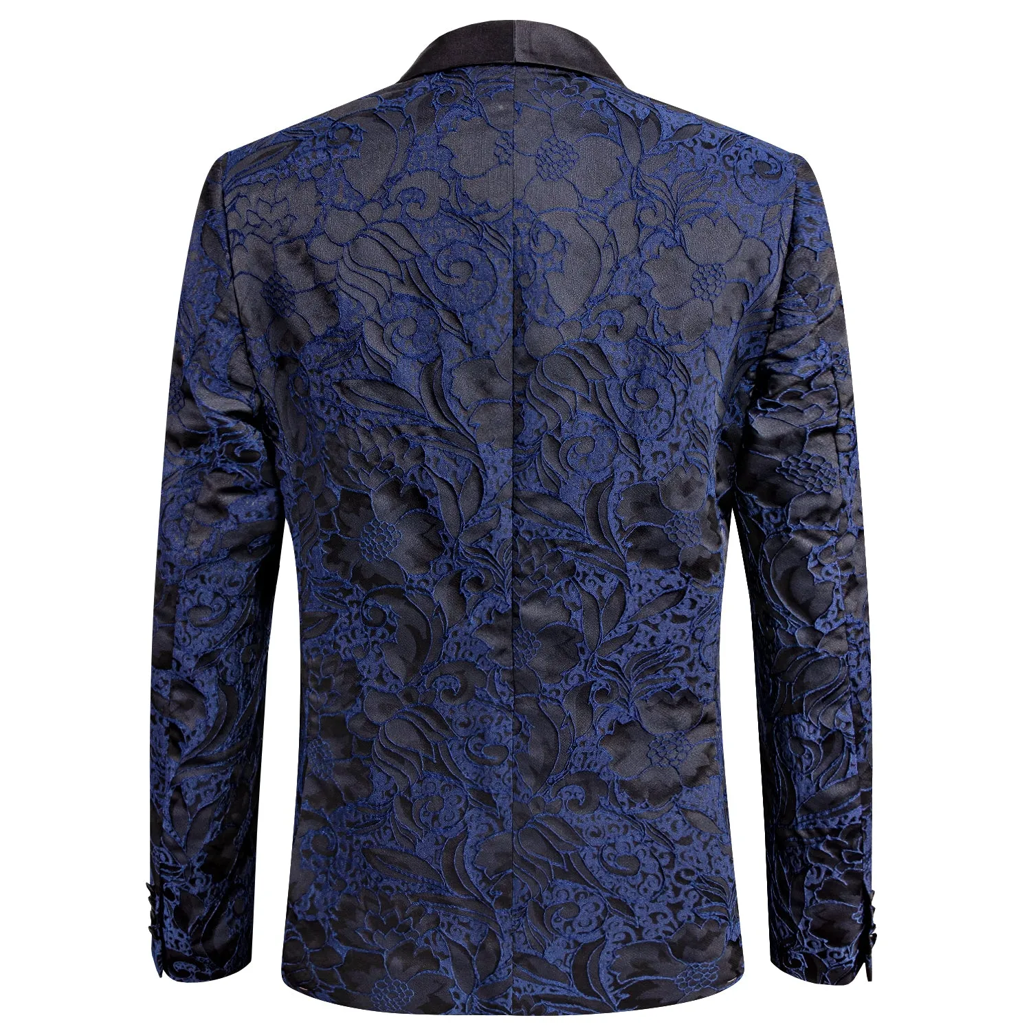 Luxury Blue Black Floral Men's Suit Set sold by Ties2You product image thumbnail 3