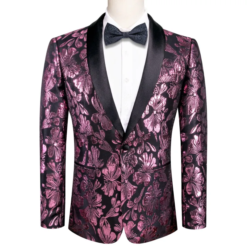 Luxury Pink Floral Men's Suit Set sold by Ties2You