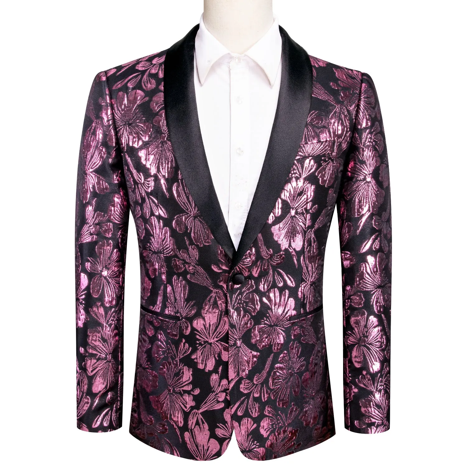 Luxury Pink Floral Men's Suit Set sold by Ties2You product image thumbnail 2