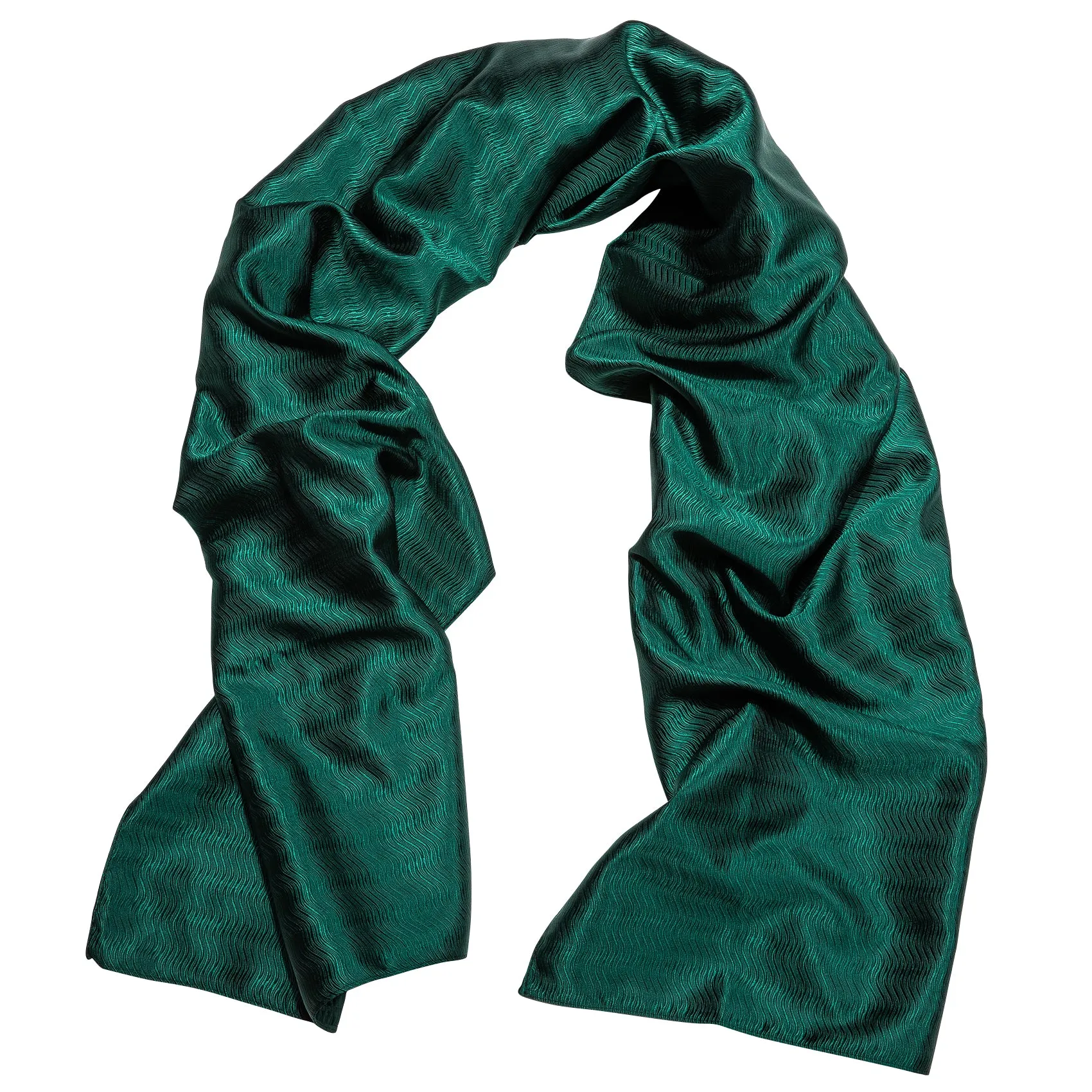 Dark Green Novelty Woven Men's Silk Scarf Necktie Set sold by Ties2You product image thumbnail 3